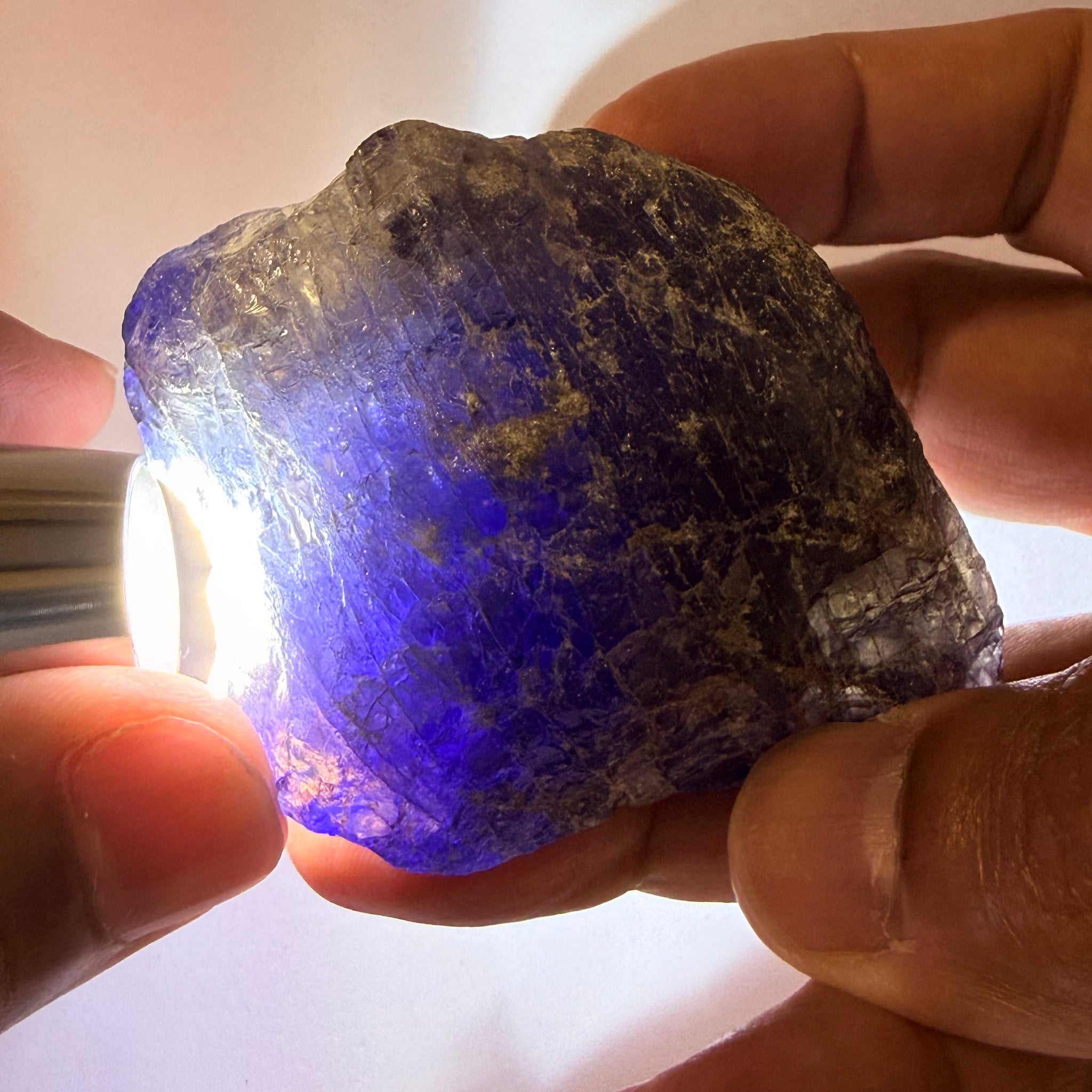 Iolite Specimen, 600.50ct / 120.10gm, Babati, Tanzania, Untreated Unheated, leave as a specimen or break it up for rough, see backlit