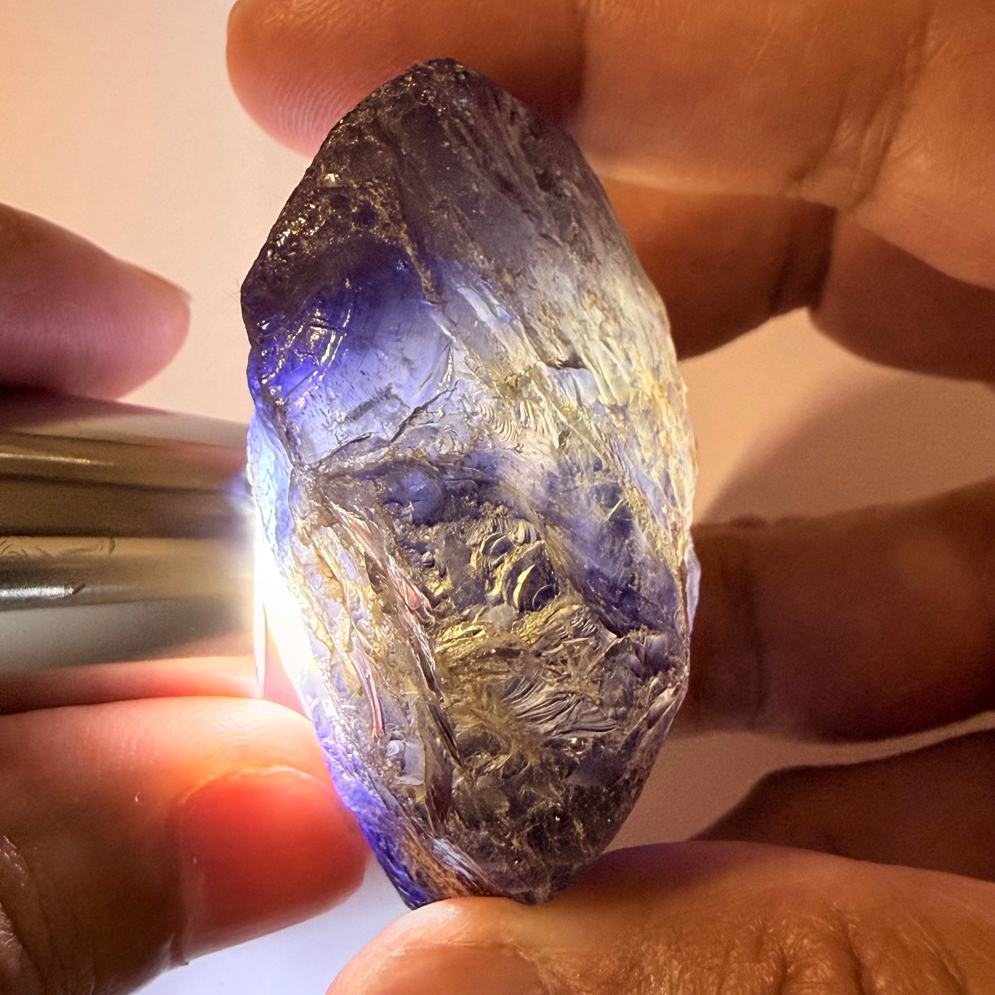 Iolite Specimen, 600.50ct / 120.10gm, Babati, Tanzania, Untreated Unheated, leave as a specimen or break it up for rough, see backlit