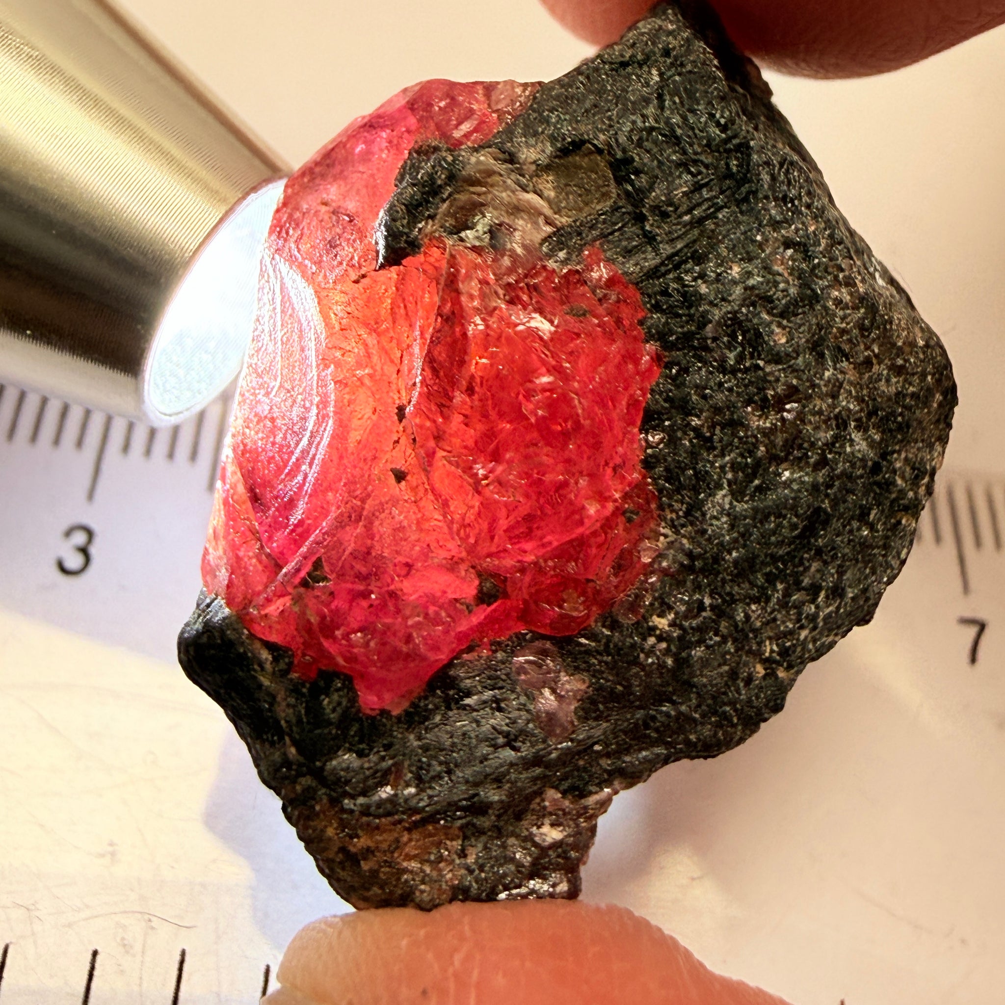 Winza Sapphire Crystal, 115.23ct, Tanzania, Untreated Unheated, gemmy crystal, great for faceting or cabbing/carving, or as a specimen, gemmy portion inside