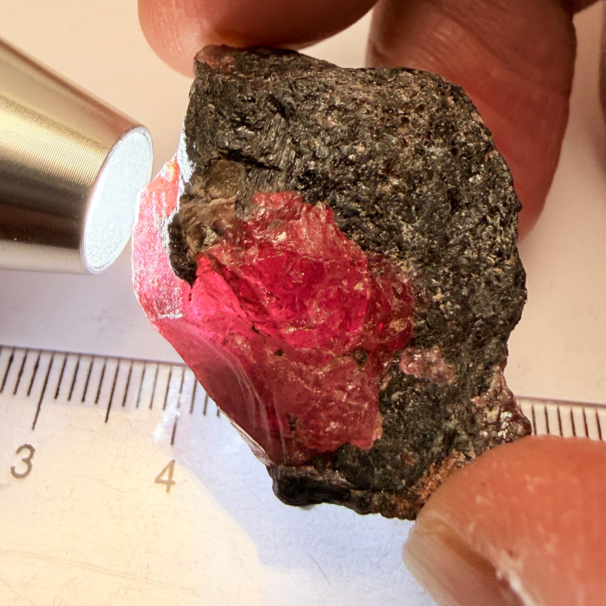 Winza Sapphire Crystal, 115.23ct, Tanzania, Untreated Unheated, gemmy crystal, great for faceting or cabbing/carving, or as a specimen, gemmy portion inside