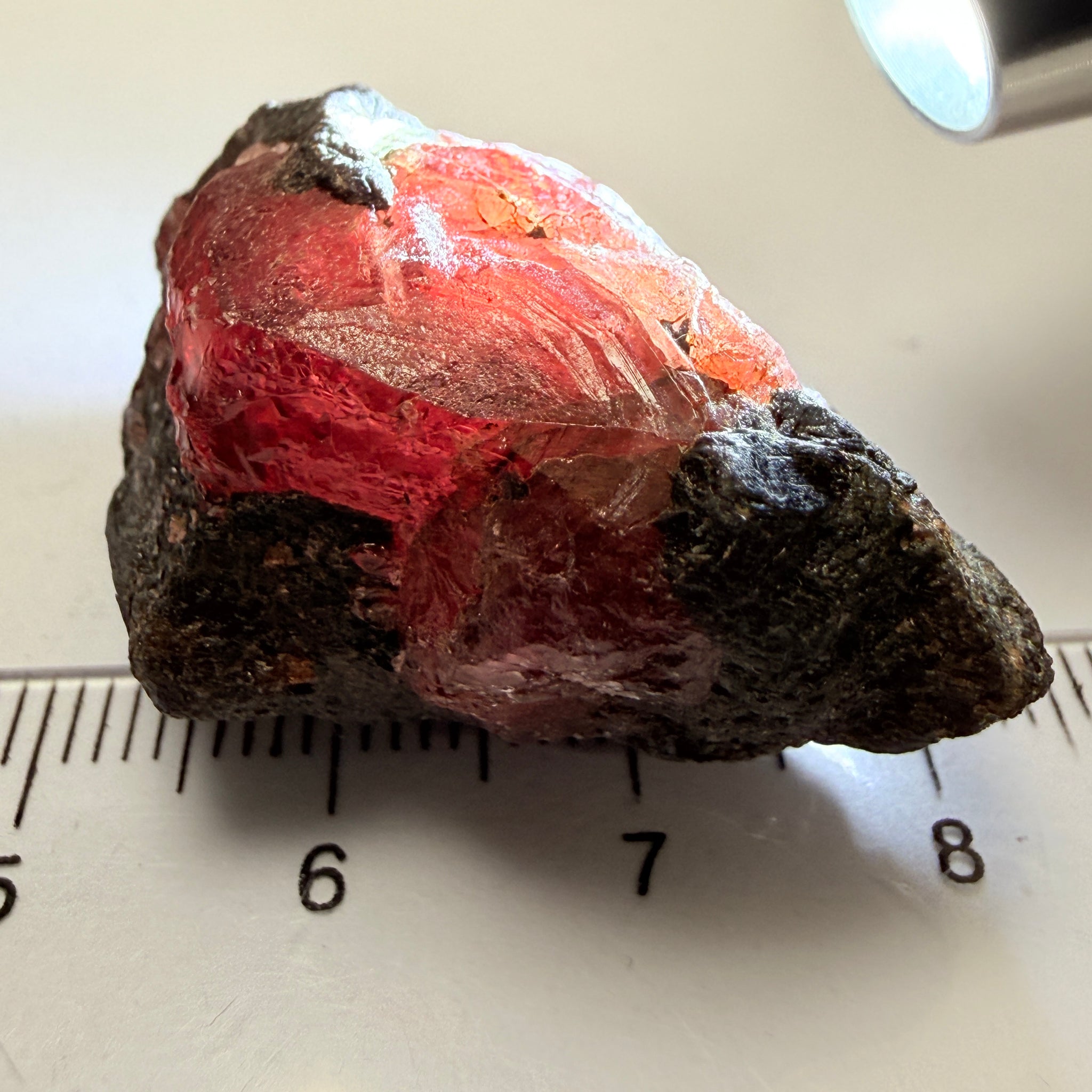 Winza Sapphire Crystal, 115.23ct, Tanzania, Untreated Unheated, gemmy crystal, great for faceting or cabbing/carving, or as a specimen, gemmy portion inside