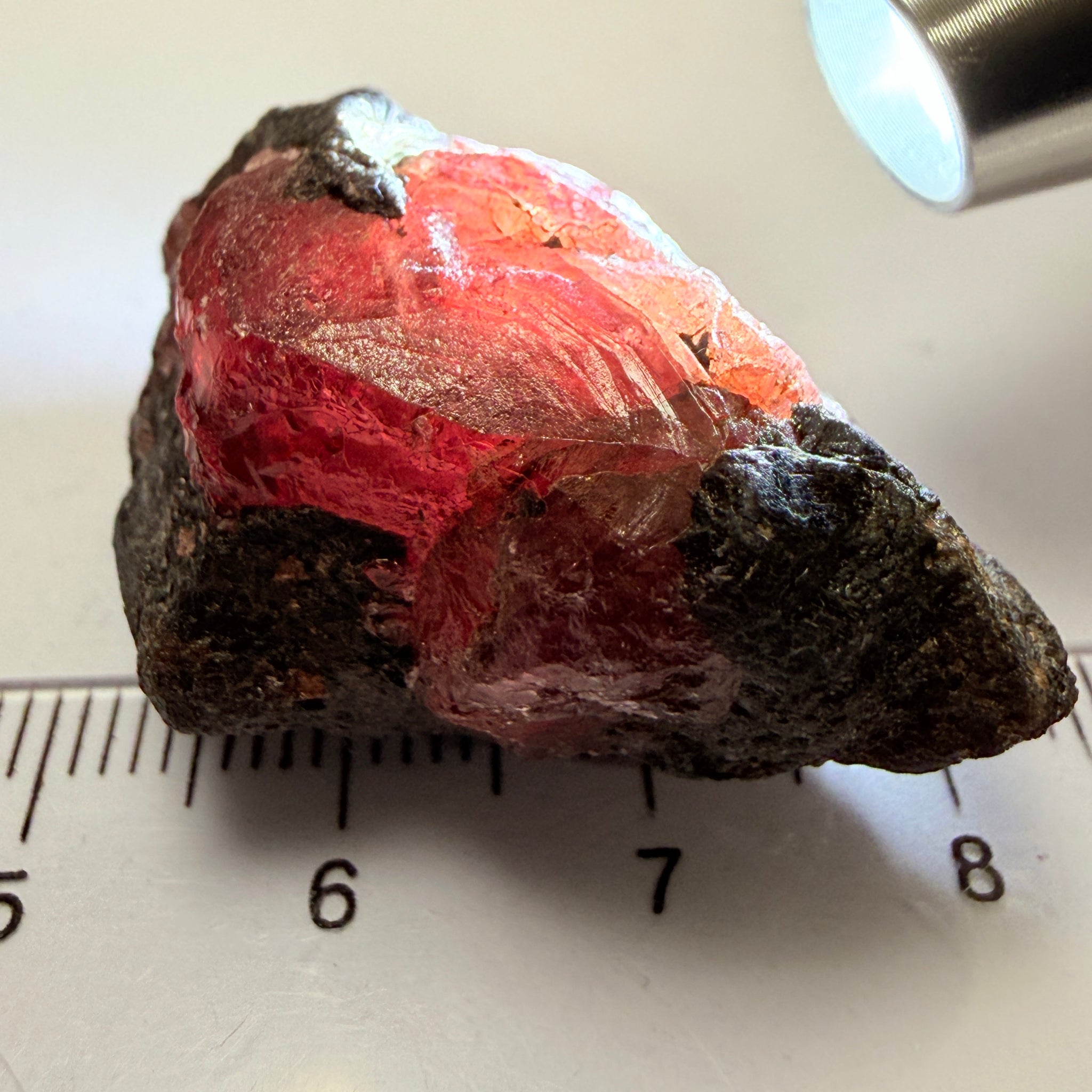 Winza Sapphire Crystal, 115.23ct, Tanzania, Untreated Unheated, gemmy crystal, great for faceting or cabbing/carving, or as a specimen, gemmy portion inside