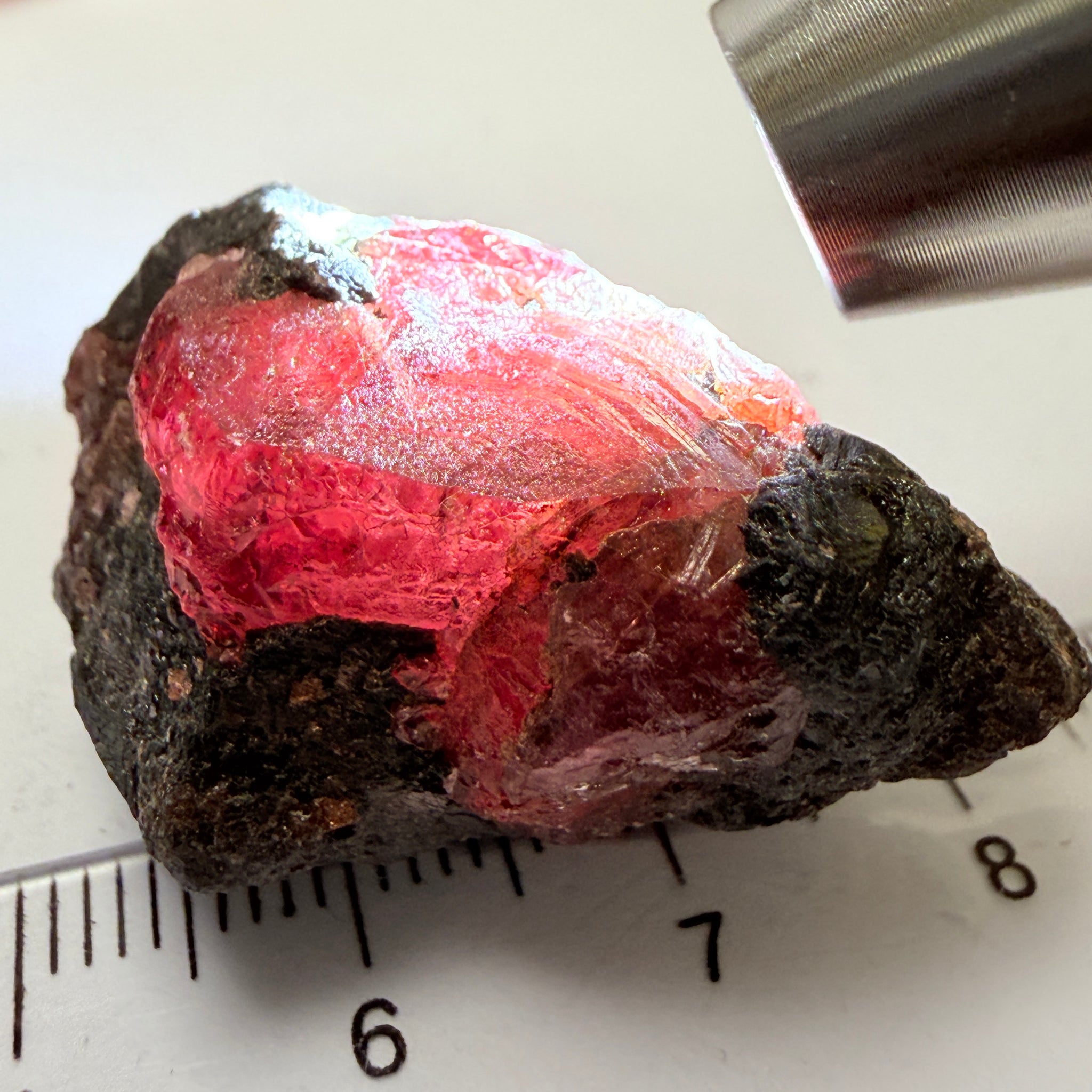 Winza Sapphire Crystal, 115.23ct, Tanzania, Untreated Unheated, gemmy crystal, great for faceting or cabbing/carving, or as a specimen, gemmy portion inside