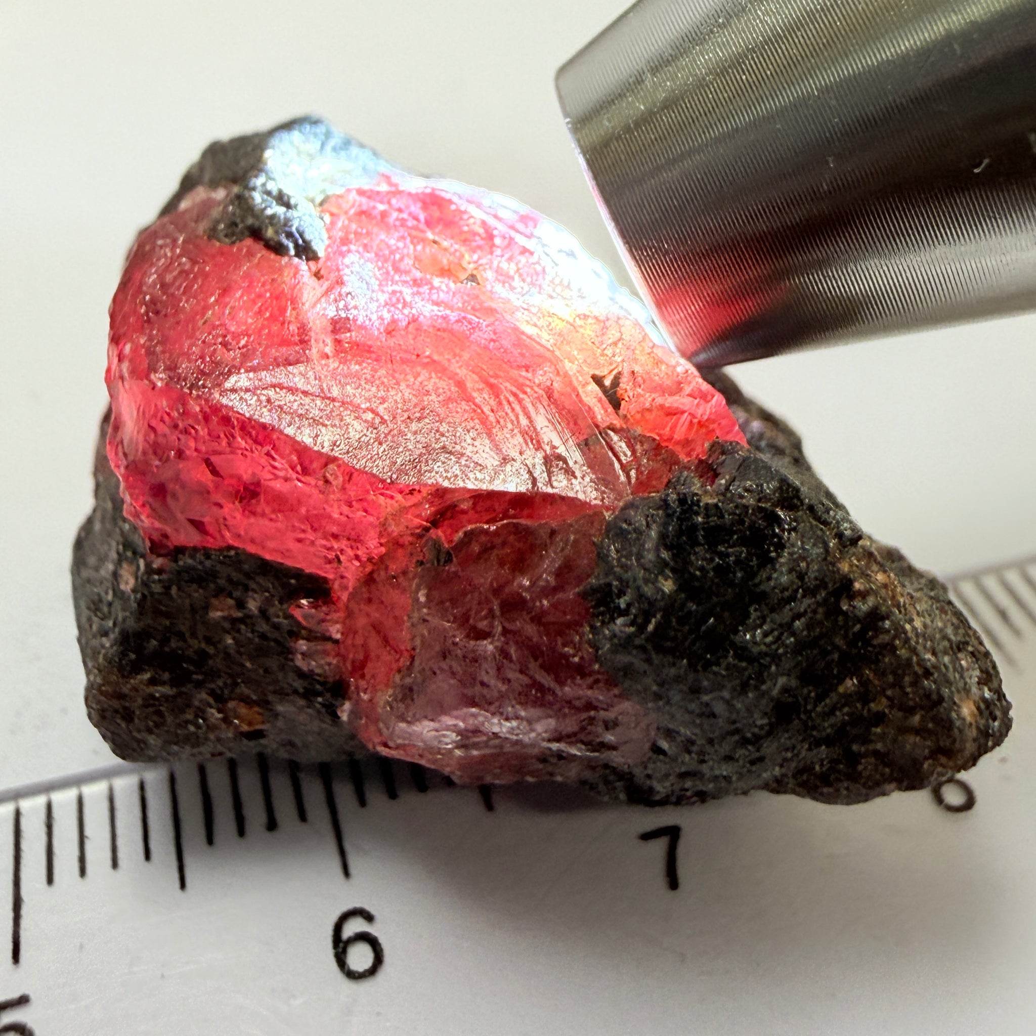 Winza Sapphire Crystal, 115.23ct, Tanzania, Untreated Unheated, gemmy crystal, great for faceting or cabbing/carving, or as a specimen, gemmy portion inside