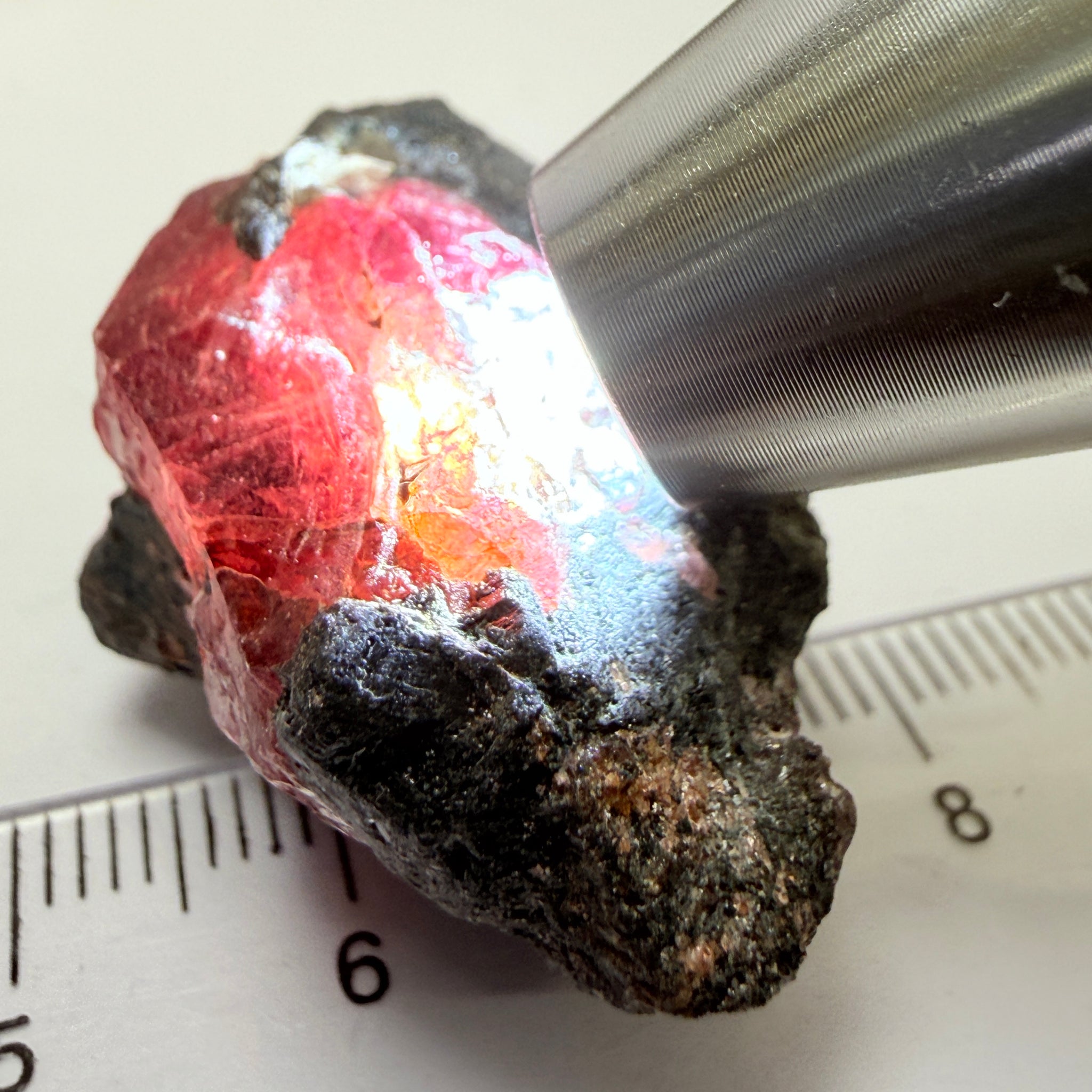 Winza Sapphire Crystal, 115.23ct, Tanzania, Untreated Unheated, gemmy crystal, great for faceting or cabbing/carving, or as a specimen, gemmy portion inside