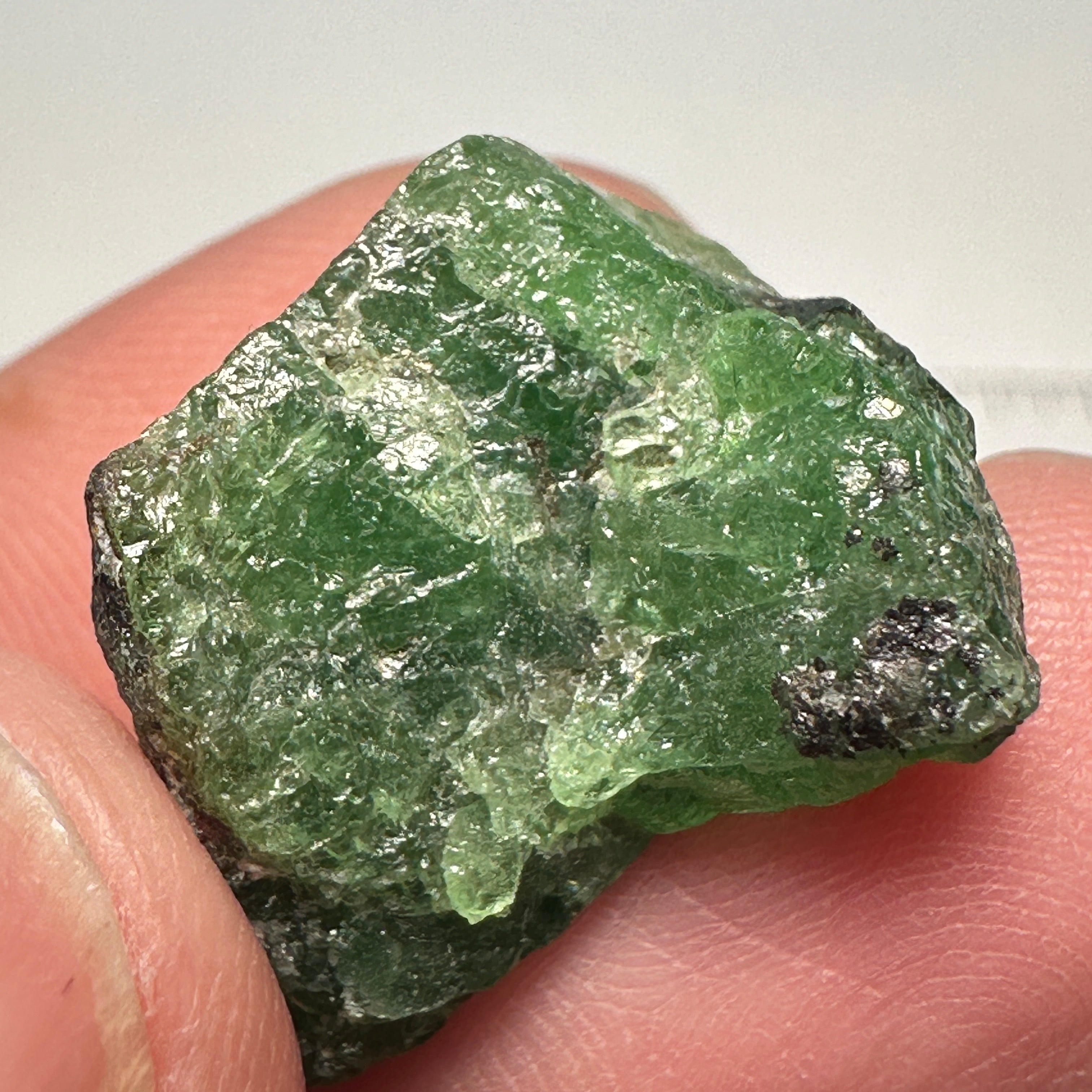 28.44ct Tsavorite Specimen Crystal, Tanzania, Untreated Unheated