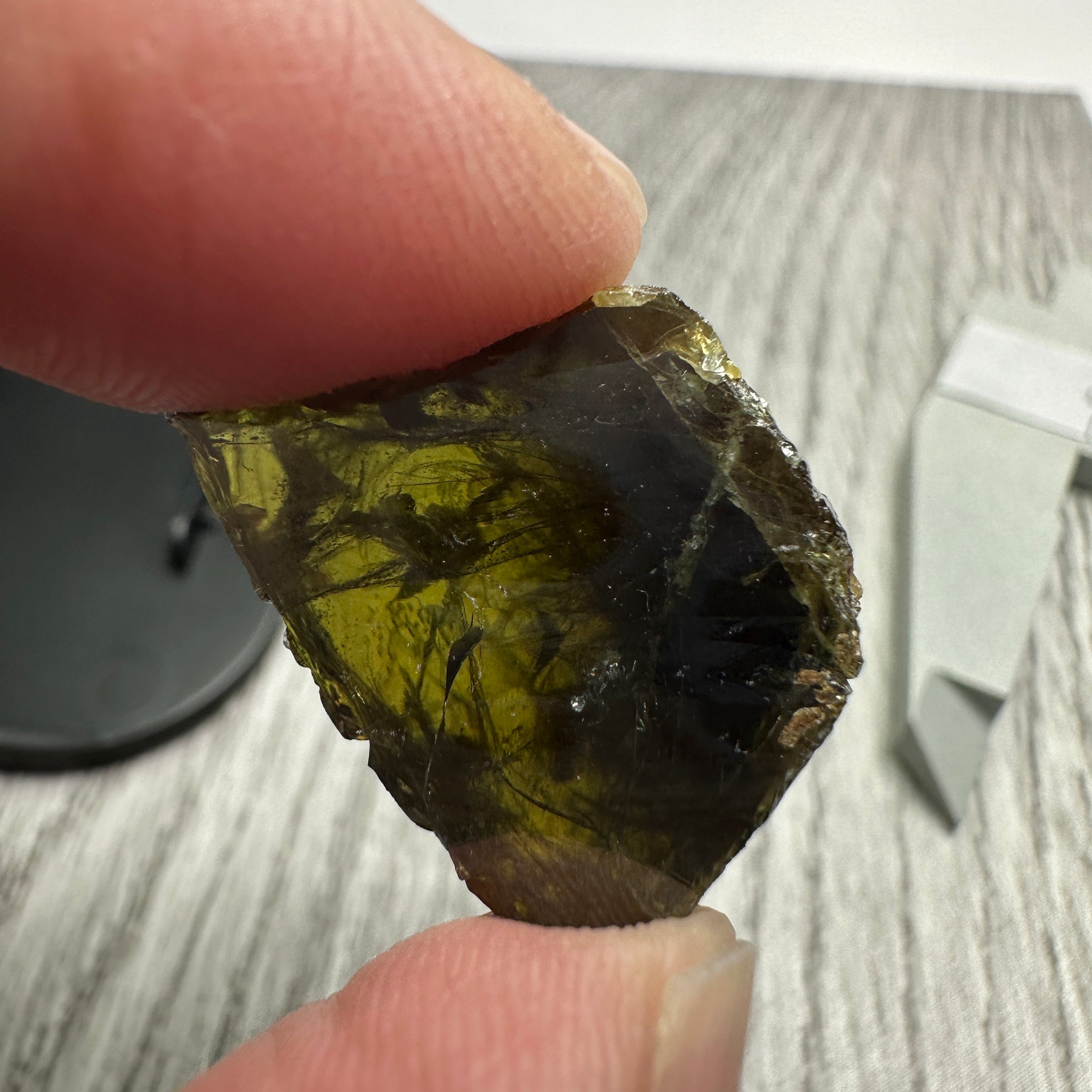 Chrome Sphene Crystal, 11.30gm, Tanzania, Untreated Unheated