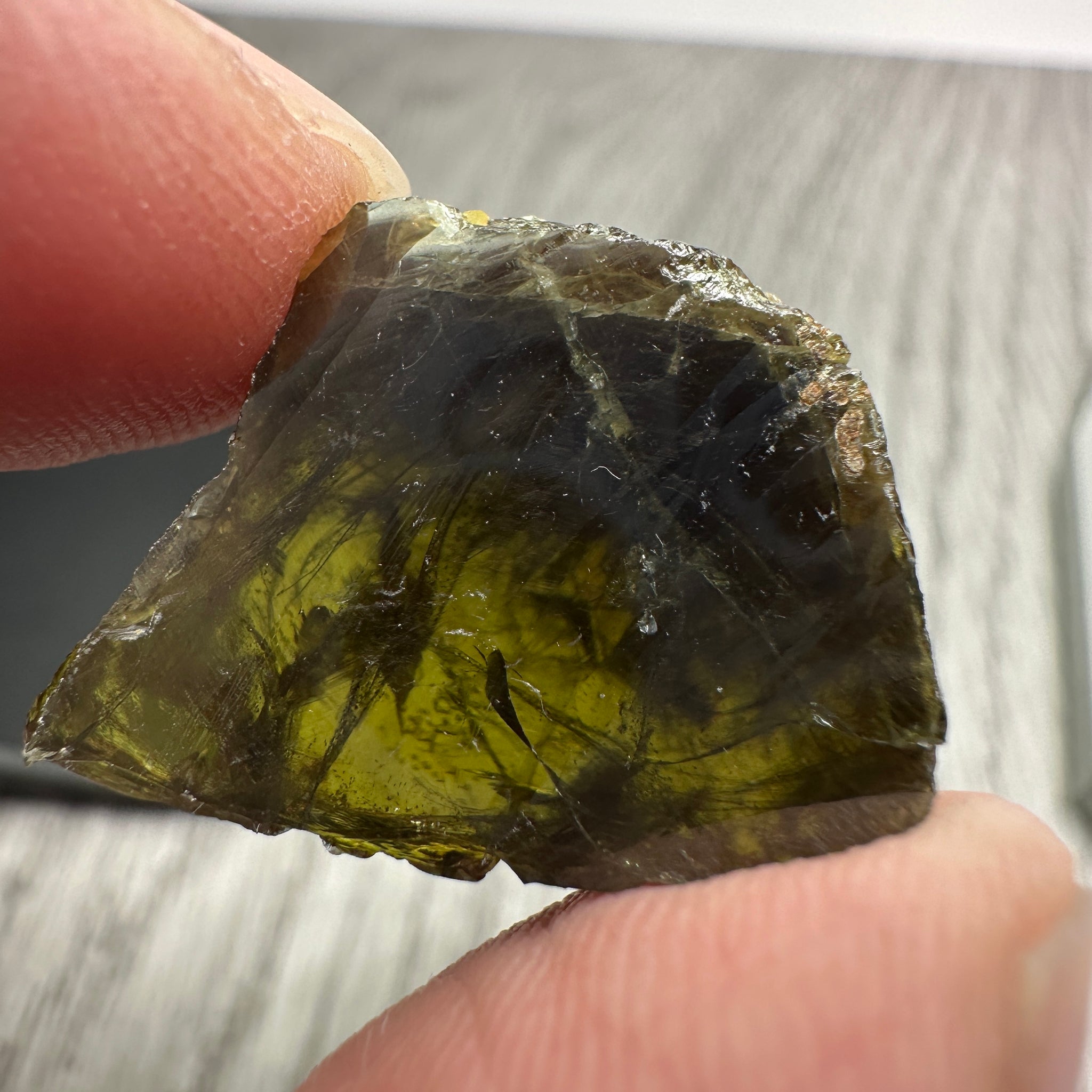 Chrome Sphene Crystal, 11.30gm, Tanzania, Untreated Unheated