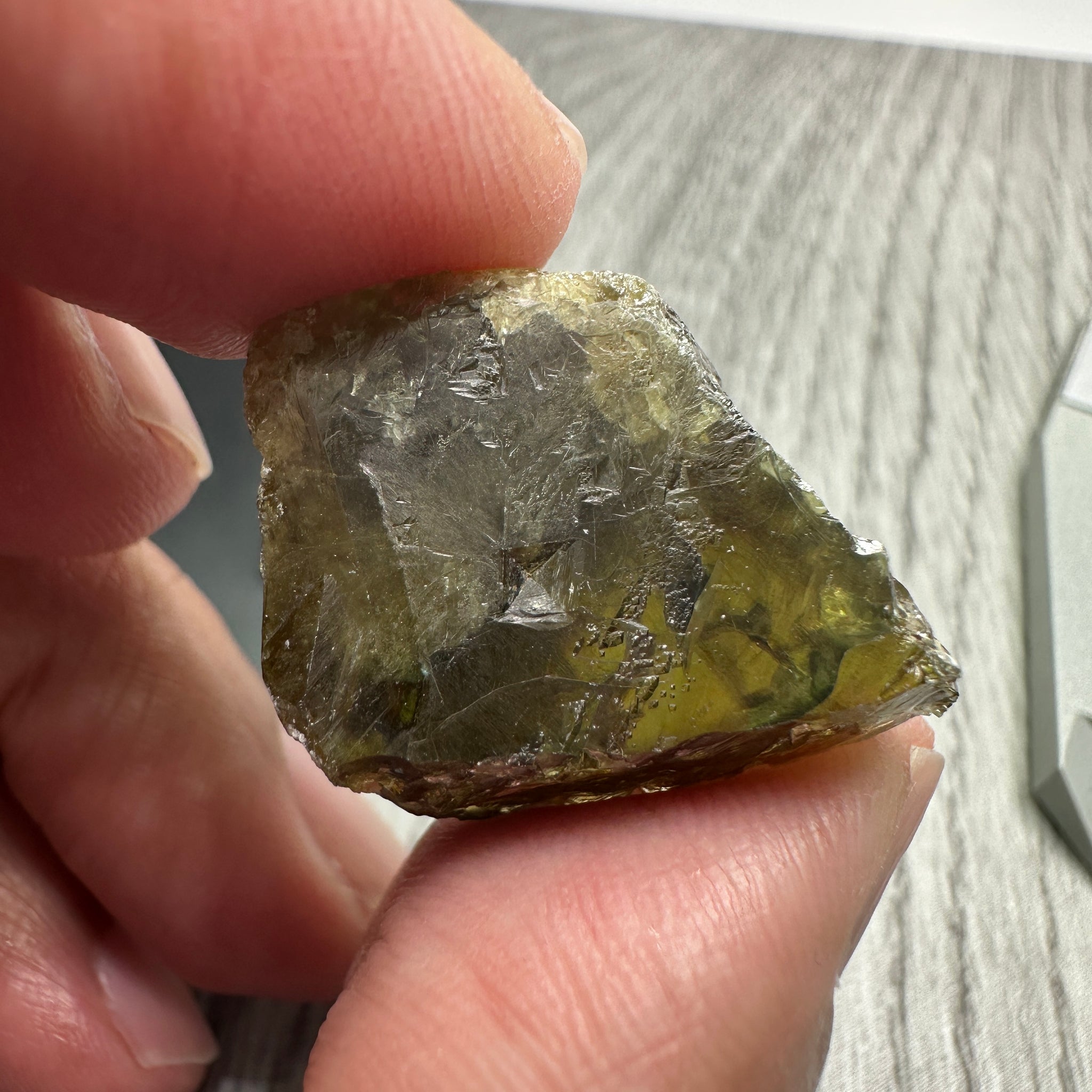 Chrome Sphene Crystal, 11.30gm, Tanzania, Untreated Unheated