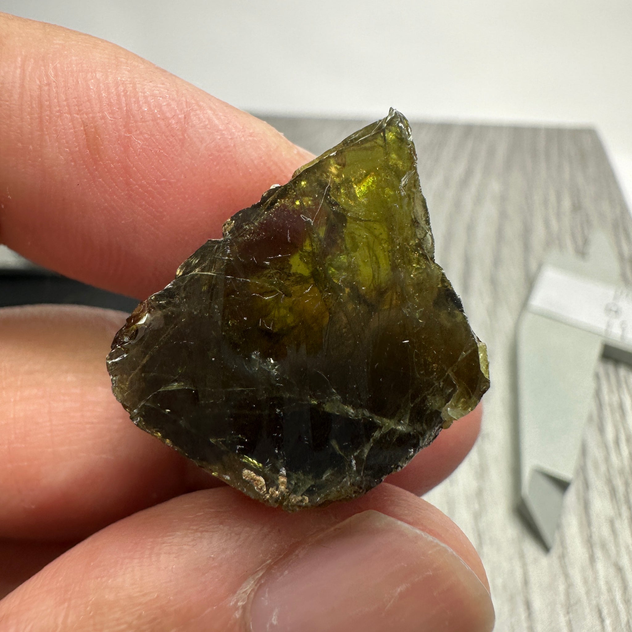 Chrome Sphene Crystal, 11.30gm, Tanzania, Untreated Unheated