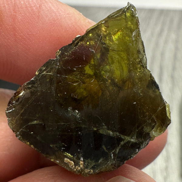 Chrome Sphene Crystal, 11.30gm, Tanzania, Untreated Unheated