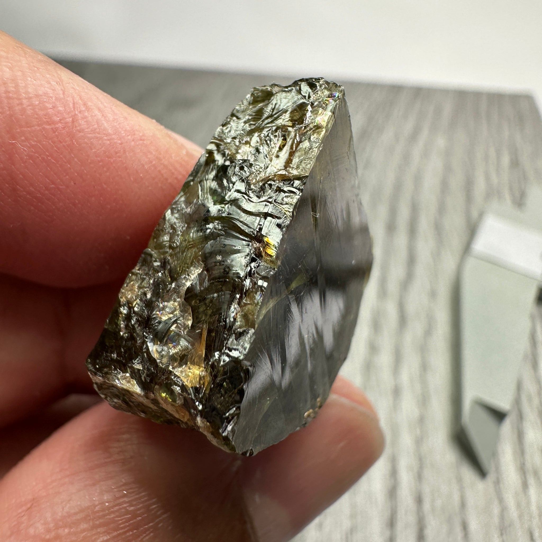 Chrome Sphene Crystal, 11.30gm, Tanzania, Untreated Unheated