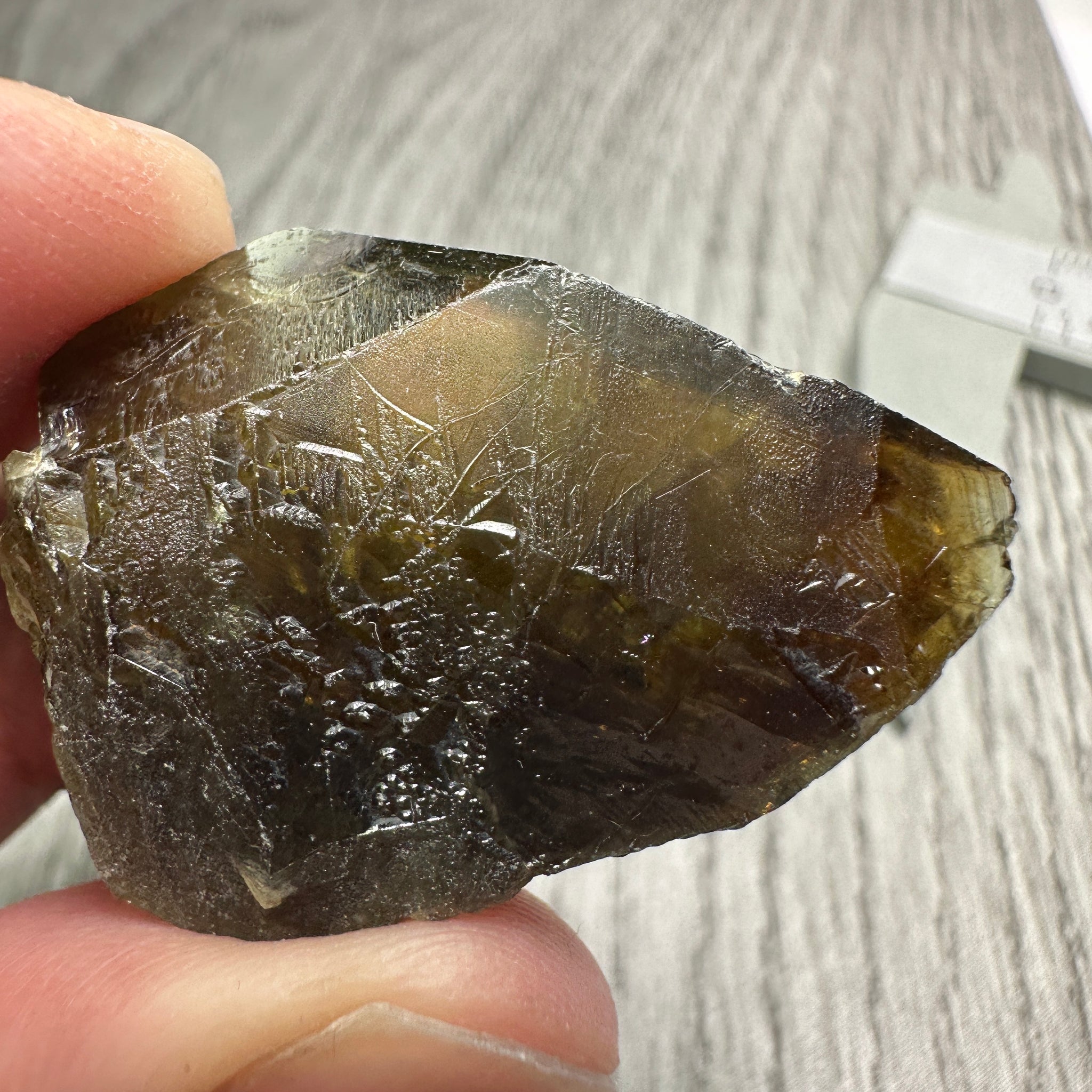 Chrome Sphene Crystal, 15.40gm, Tanzania, Untreated Unheated