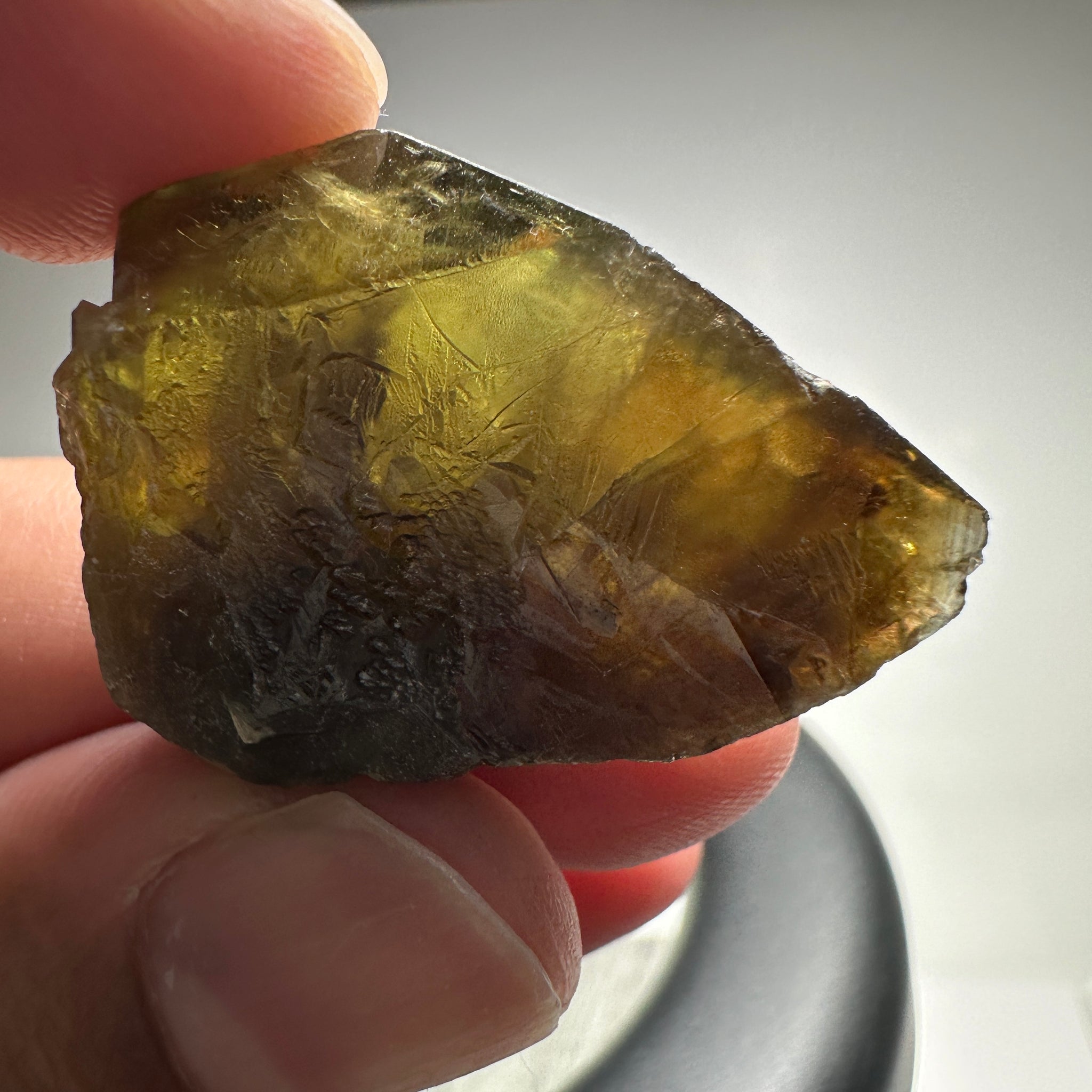 Chrome Sphene Crystal, 15.40gm, Tanzania, Untreated Unheated