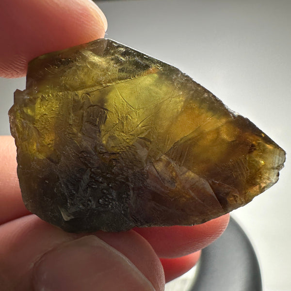 Chrome Sphene Crystal, 15.40gm, Tanzania, Untreated Unheated
