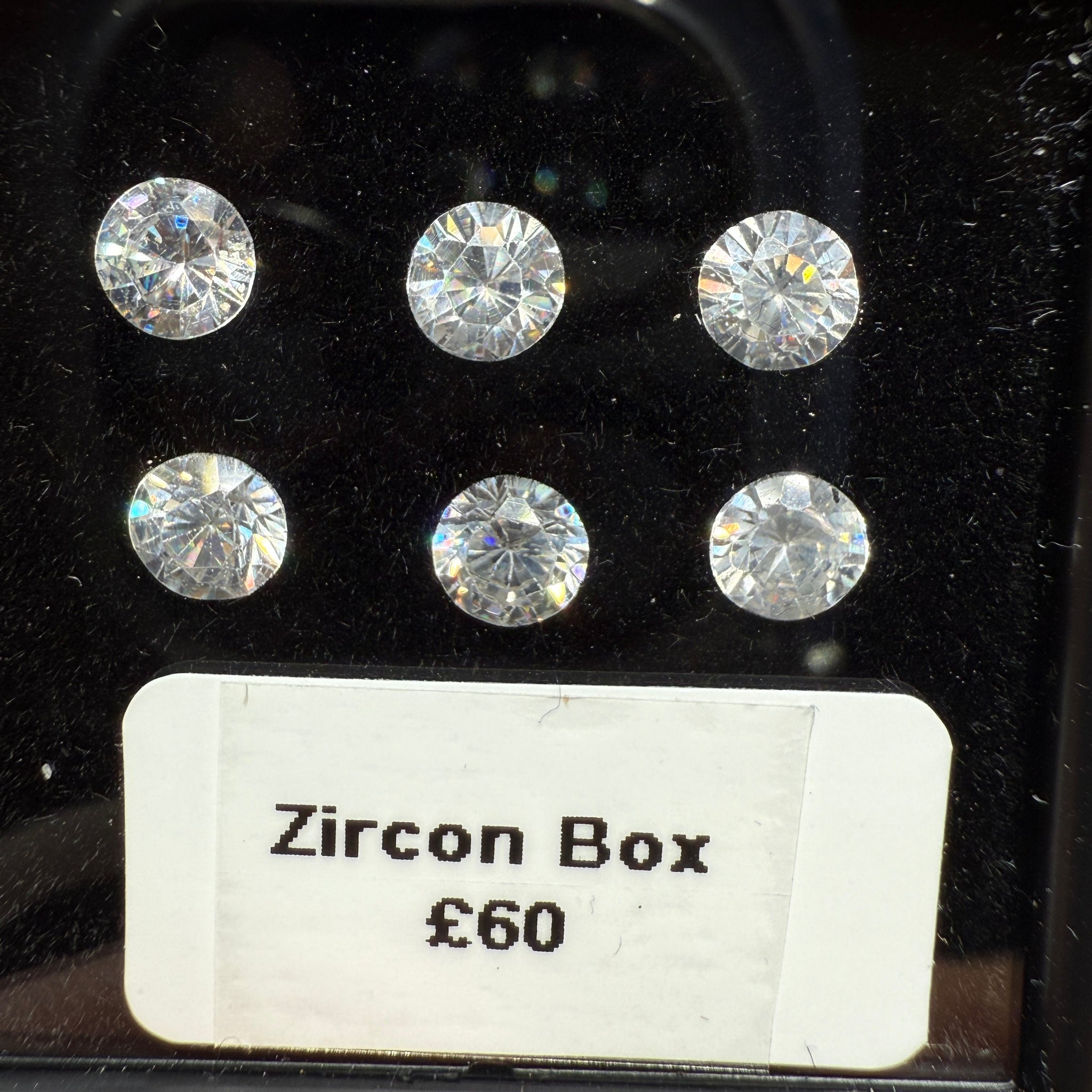 Zircon box, gently heated, 10mm. native cuts
