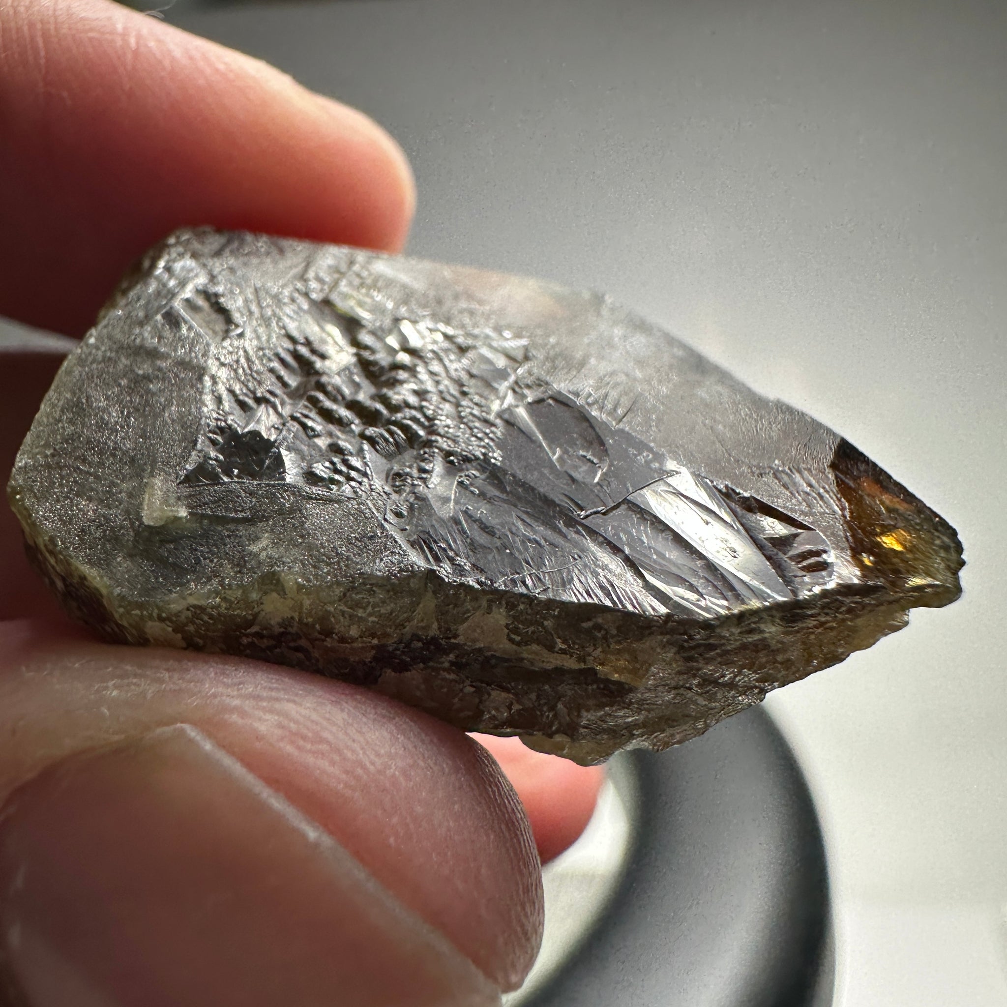 Chrome Sphene Crystal, 15.40gm, Tanzania, Untreated Unheated