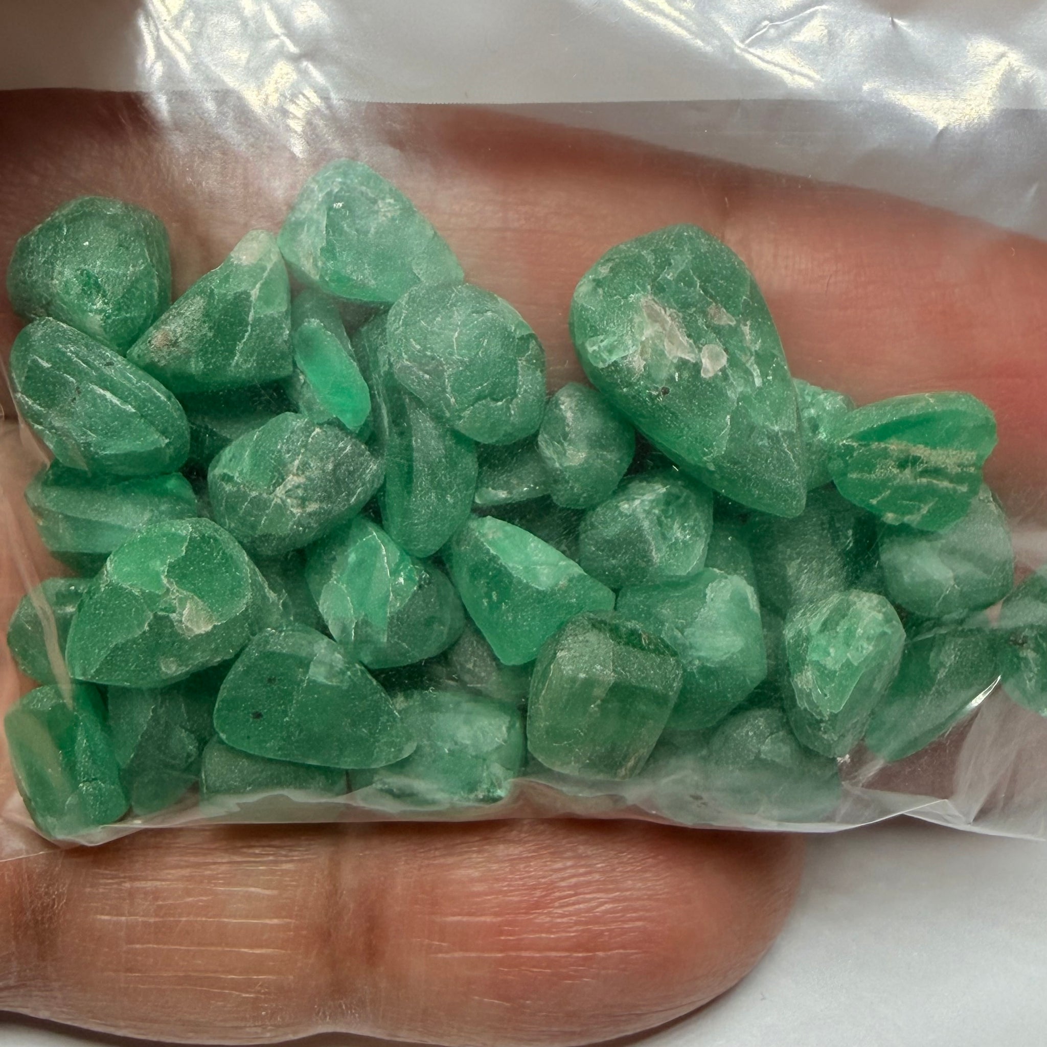 Emerald Preform Lot, 89.28ct, Sumbawanga, Tanzania, Untreated Unheated, no oil, 1.16ct-6.40ct, these are heavily included but a deep saturated colour, with the inclusions probably best to cab, price reflects&nbsp;