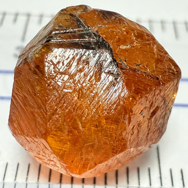 Mandarin Spessartite Garnet Crystal, 22.35ct, Loliondo, Tanzania, Untreated Unheated