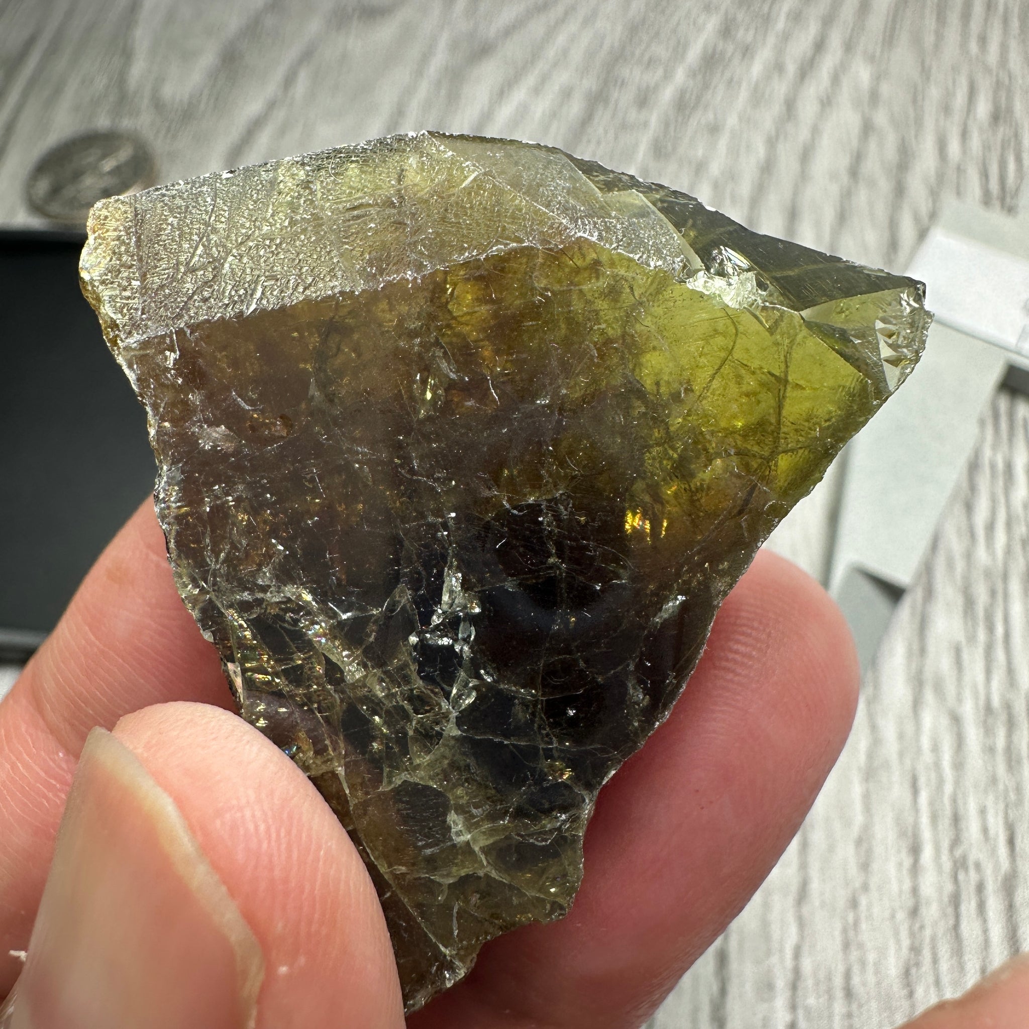 Chrome Sphene Crystal, 20.40gm, Tanzania, Untreated Unheated