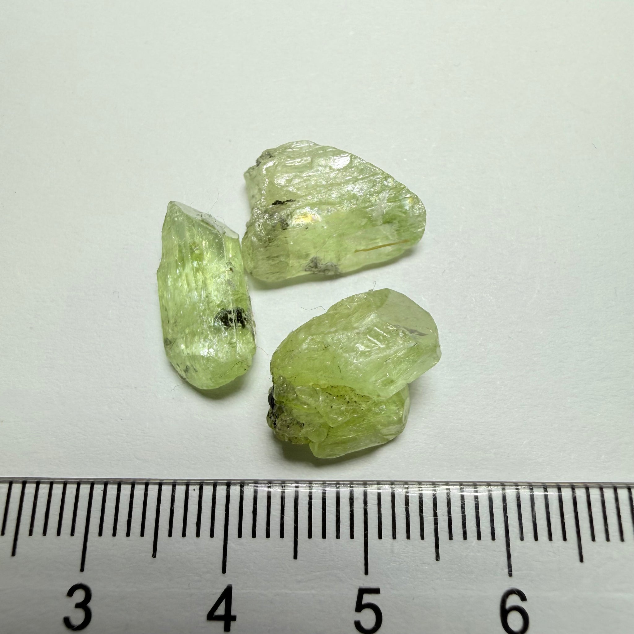 Diopside Crystal Lot 3pcs, 20.58ct Tanzania, Untreated Unheated
