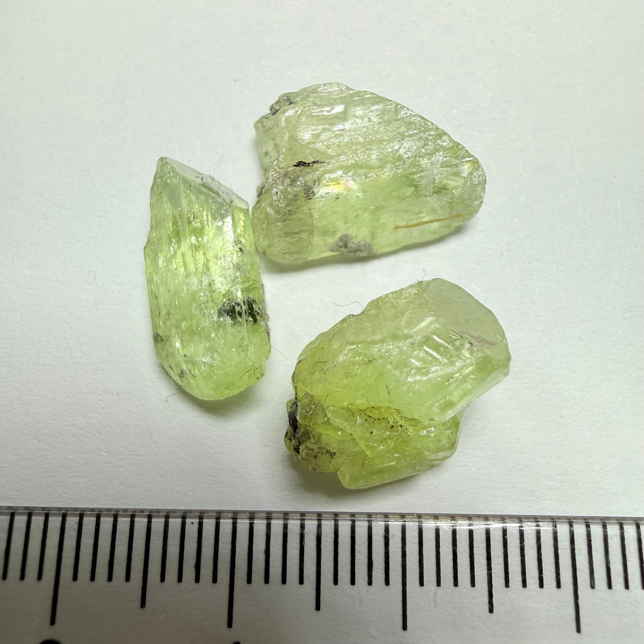 Diopside Crystal Lot 3pcs, 20.58ct Tanzania, Untreated Unheated