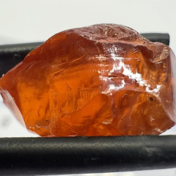 Malaya Garnet, 12.25ct, Super rare size, Tanzania, Untreated Unheated. Just faint parallel silk lines, I have backlit some photos so you can see the silk cannot be seen by the naked eye, very vivid bright colour