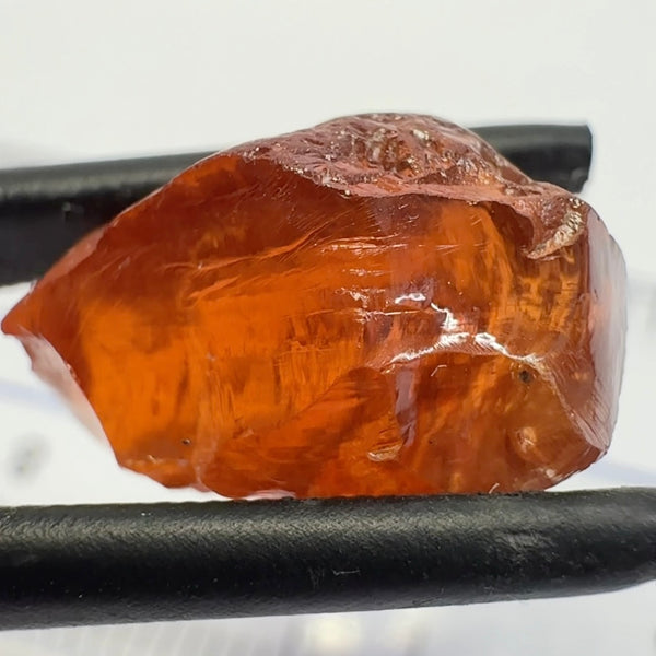 Malaya Garnet, 12.25ct, Super rare size, Tanzania, Untreated Unheated. Just faint parallel silk lines, I have backlit some photos so you can see the silk cannot be seen by the naked eye, very vivid bright colour