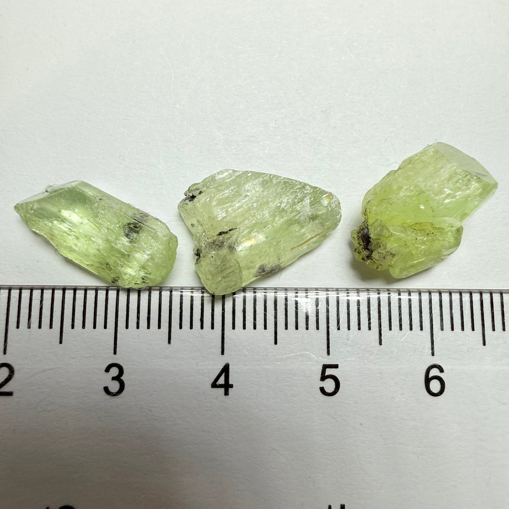 Diopside Crystal Lot 3pcs, 20.58ct Tanzania, Untreated Unheated