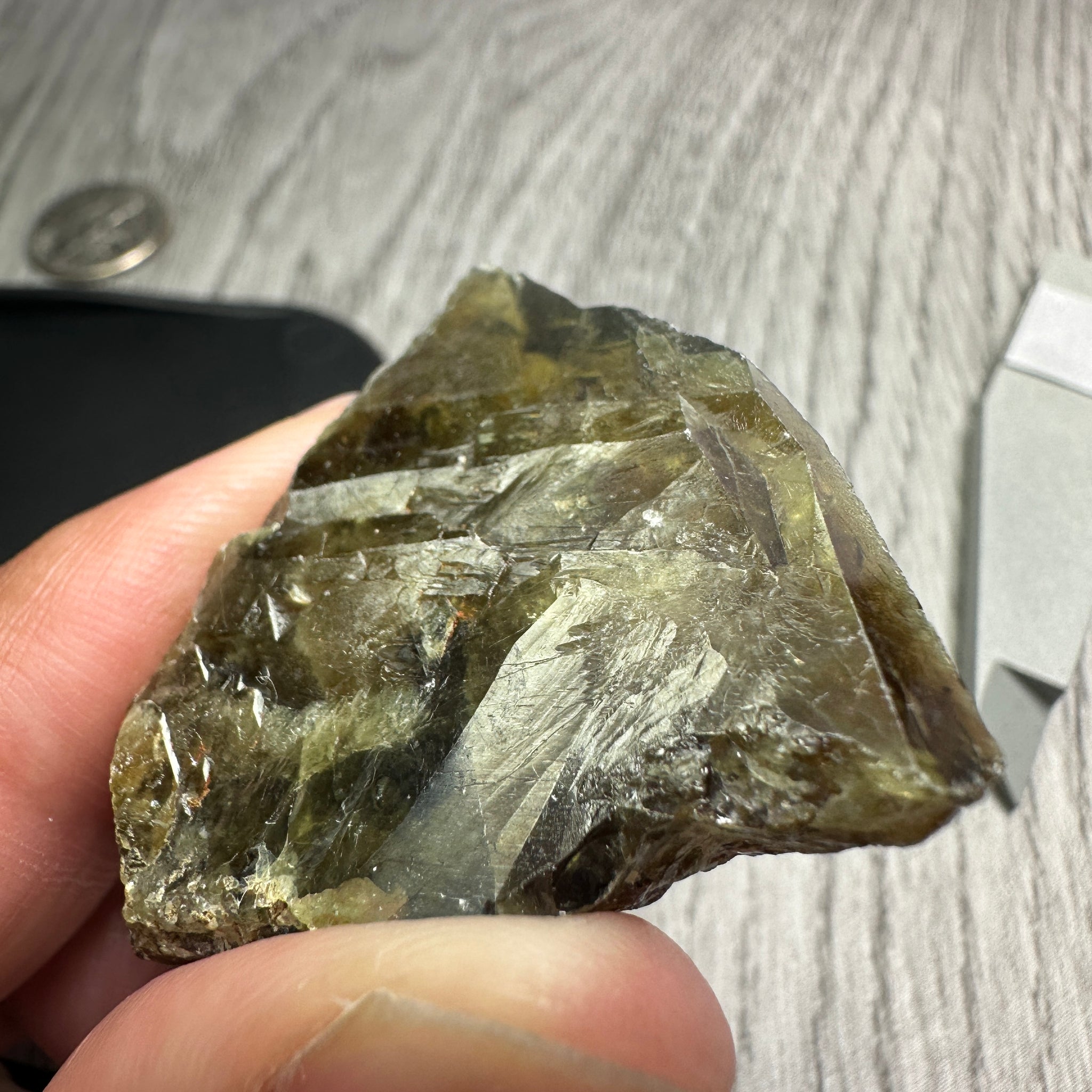 Chrome Sphene Crystal, 20.40gm, Tanzania, Untreated Unheated
