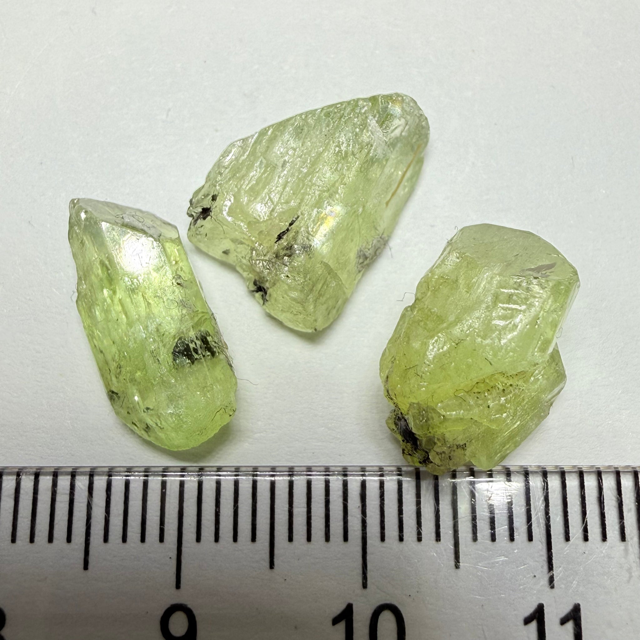 Diopside Crystal Lot 3pcs, 20.58ct Tanzania, Untreated Unheated