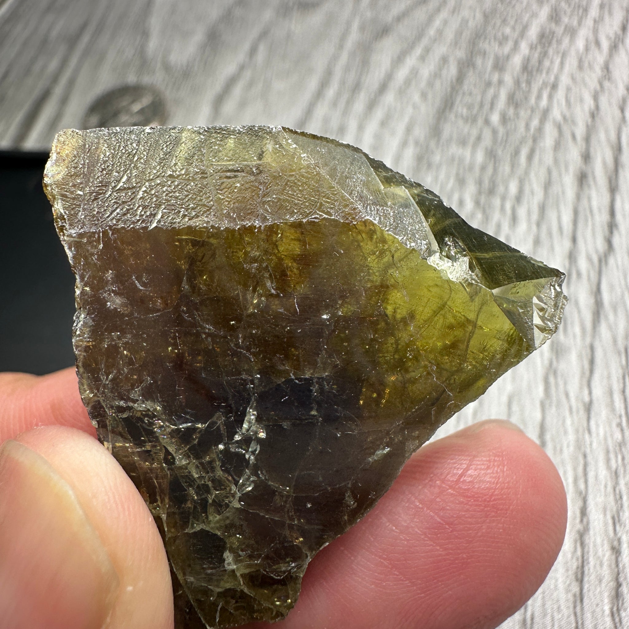 Chrome Sphene Crystal, 20.40gm, Tanzania, Untreated Unheated