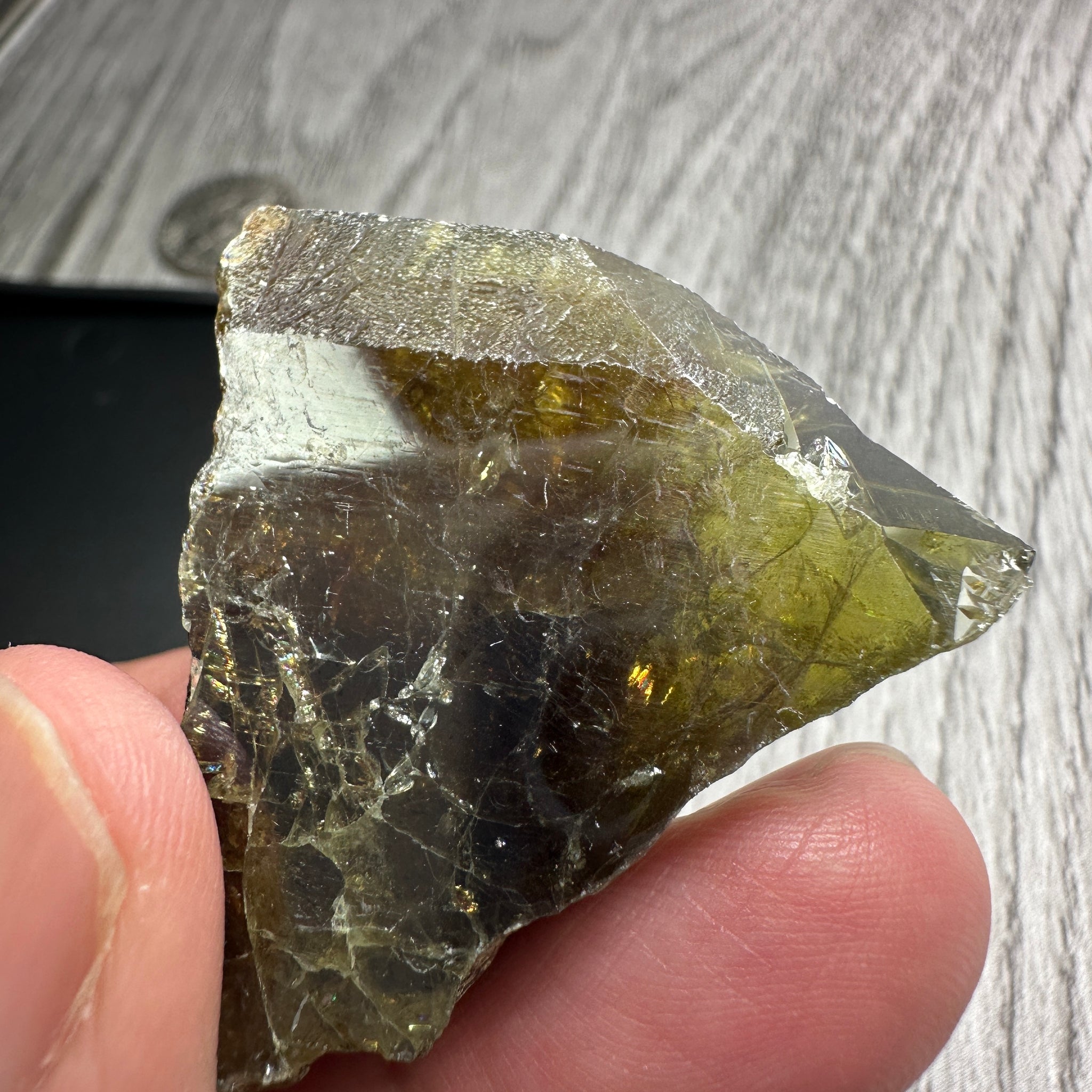 Chrome Sphene Crystal, 20.40gm, Tanzania, Untreated Unheated