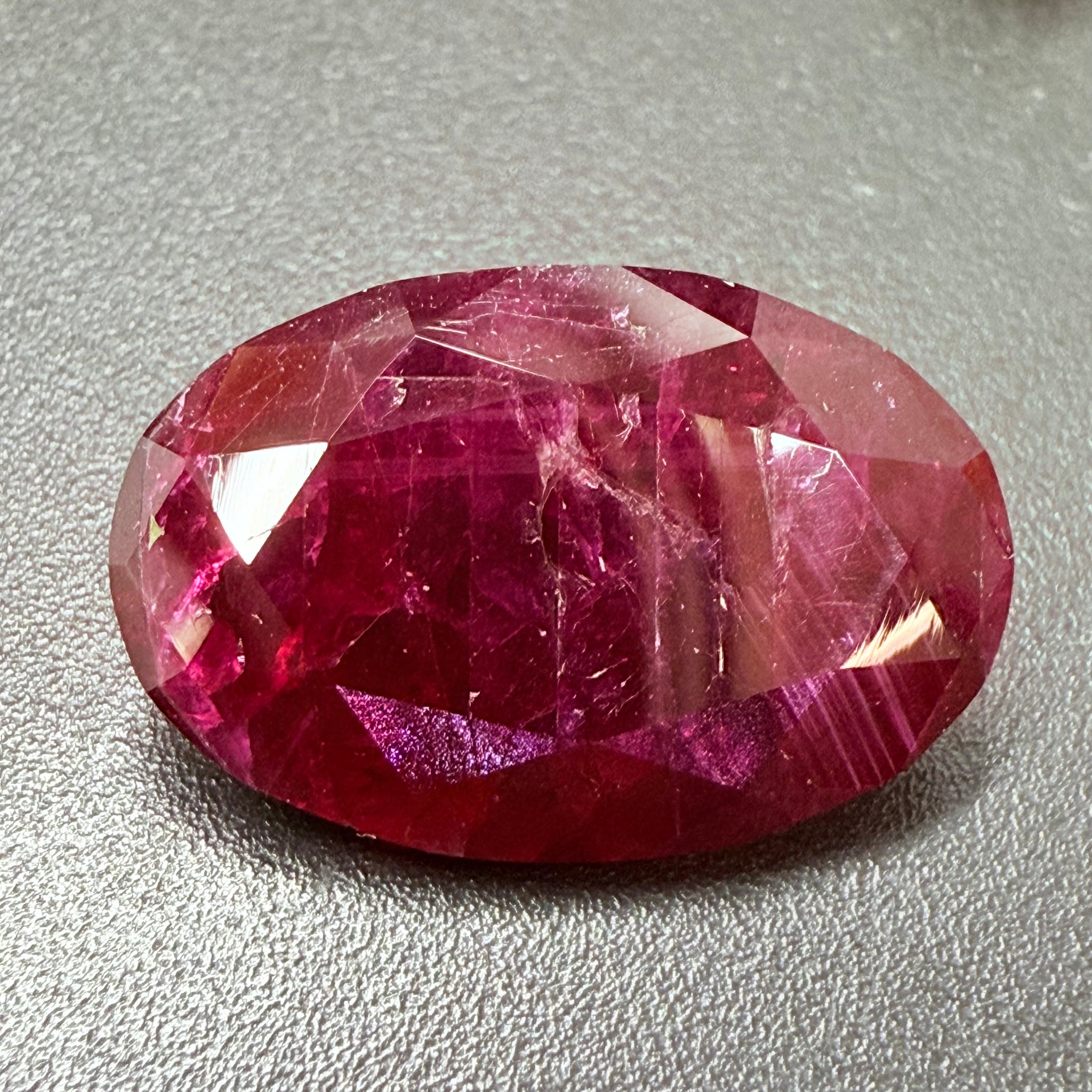 Ruby, 11.37ct, Longido, Tanzania, Untreated Unheated. Opaque but colour is beautiful