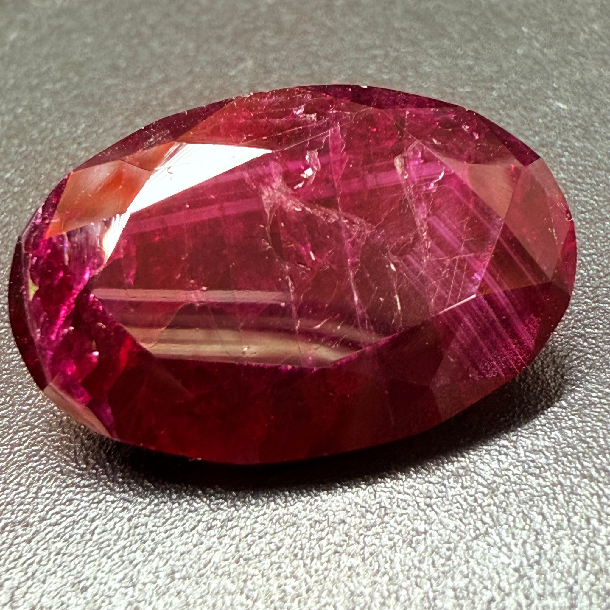 Ruby, 11.37ct, Longido, Tanzania, Untreated Unheated. Opaque but colour is beautiful