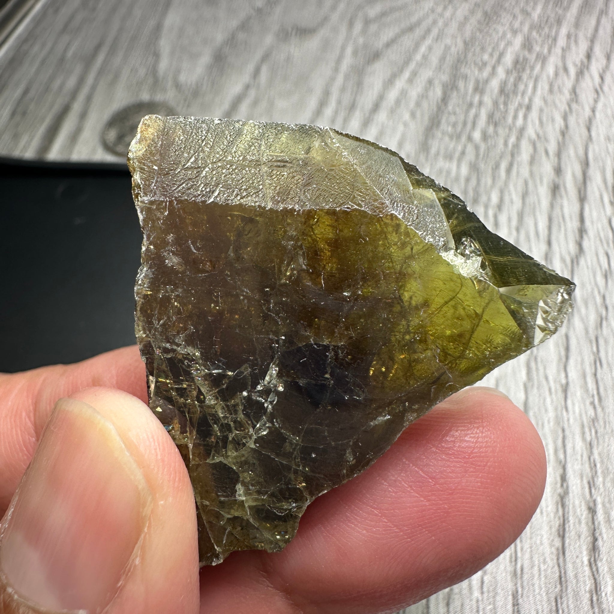 Chrome Sphene Crystal, 20.40gm, Tanzania, Untreated Unheated