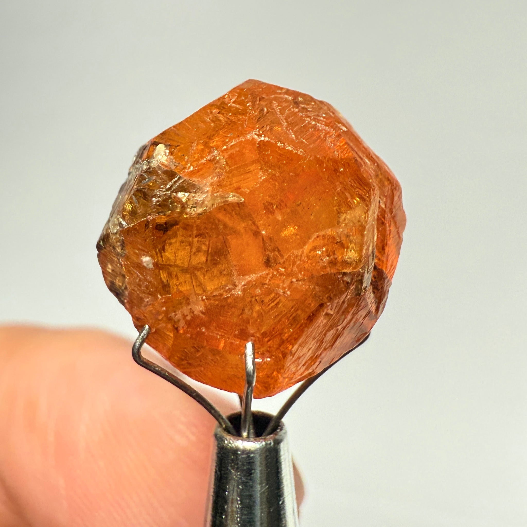 Mandarin Spessartite Garnet Crystal, 22.35ct, Loliondo, Tanzania, Untreated Unheated