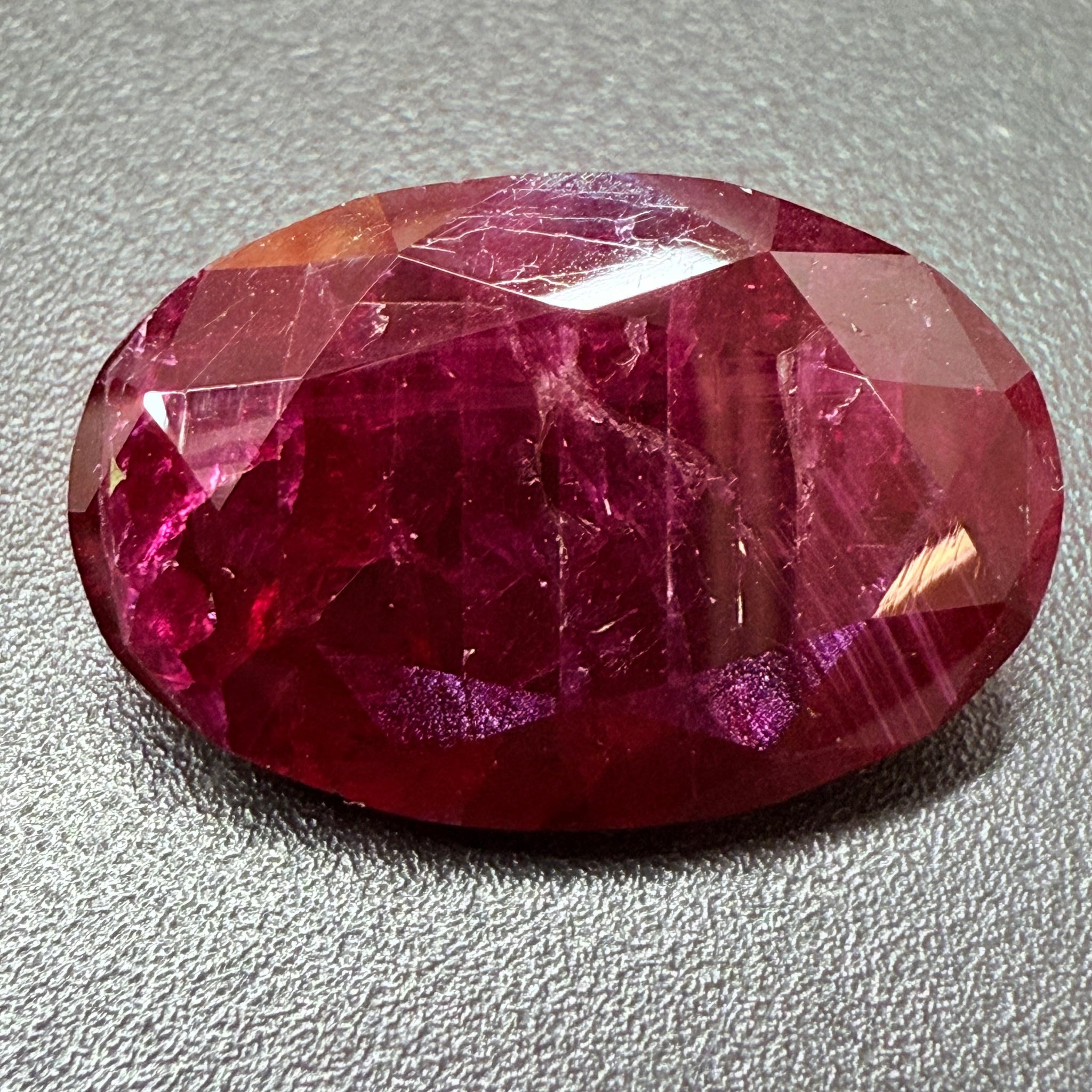 Ruby, 11.37ct, Longido, Tanzania, Untreated Unheated. Opaque but colour is beautiful