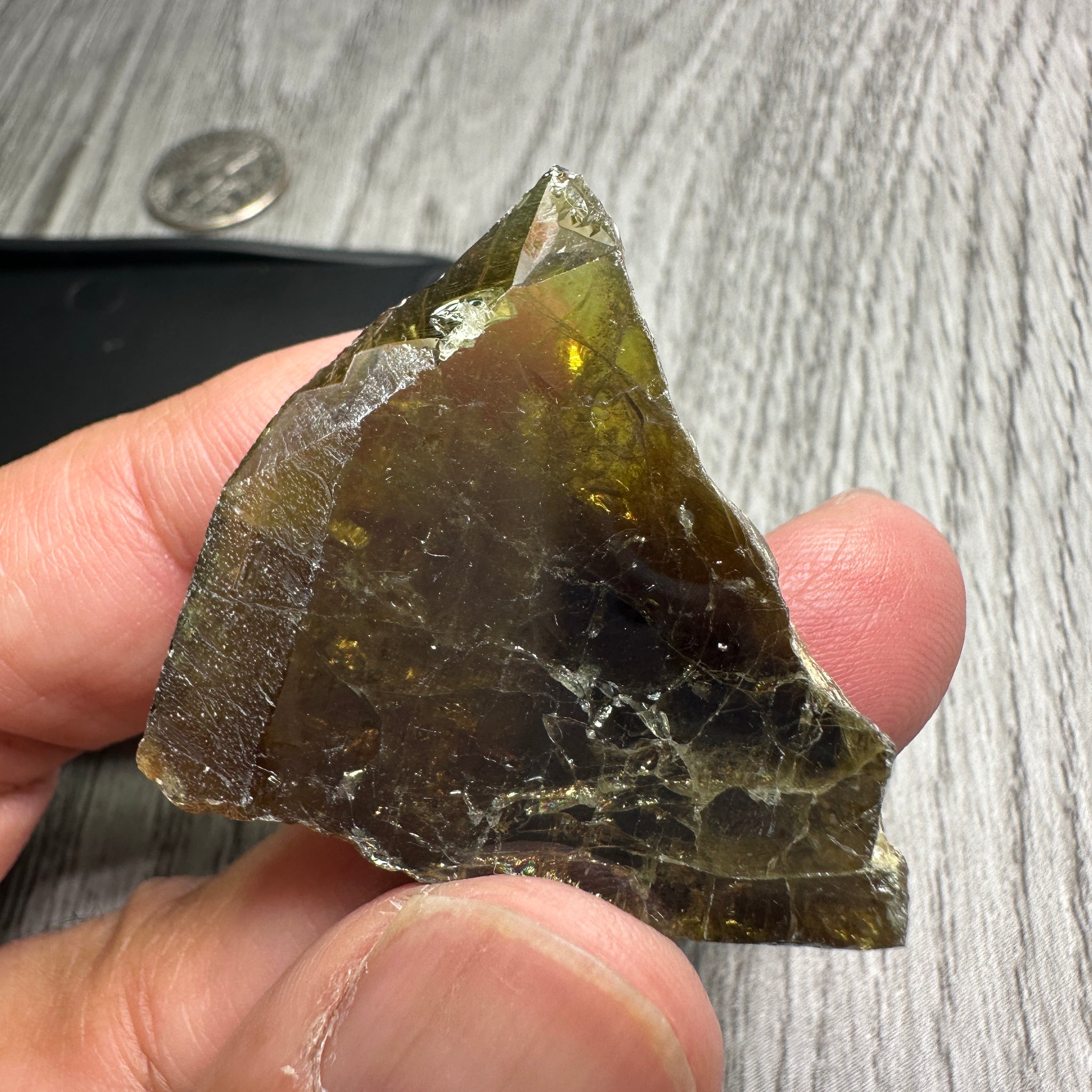 Chrome Sphene Crystal, 20.40gm, Tanzania, Untreated Unheated
