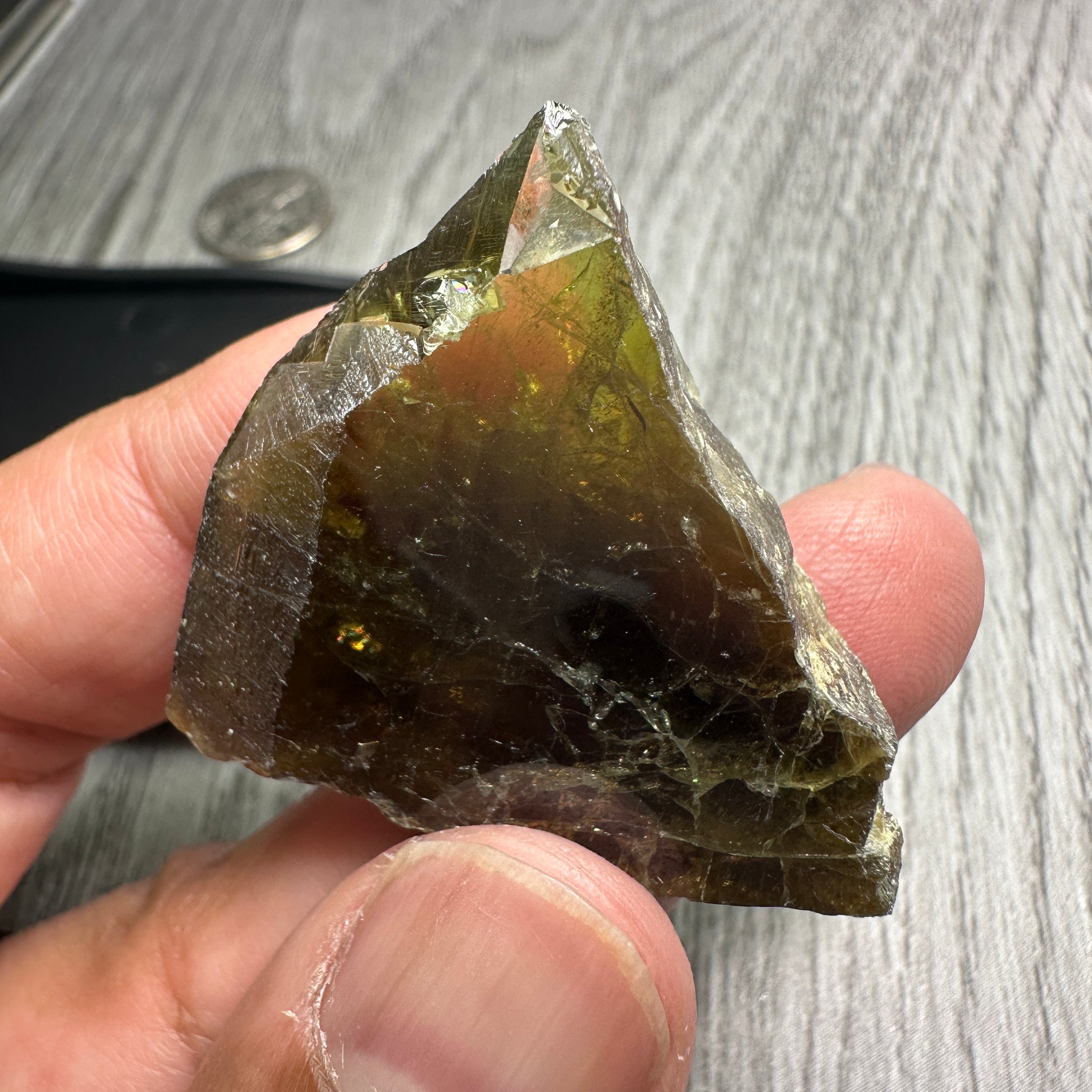 Chrome Sphene Crystal, 20.40gm, Tanzania, Untreated Unheated