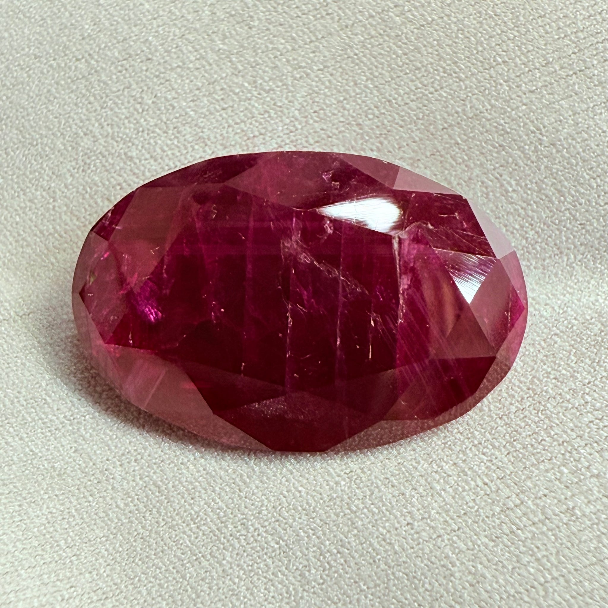 Ruby, 11.37ct, Longido, Tanzania, Untreated Unheated. Opaque but colour is beautiful