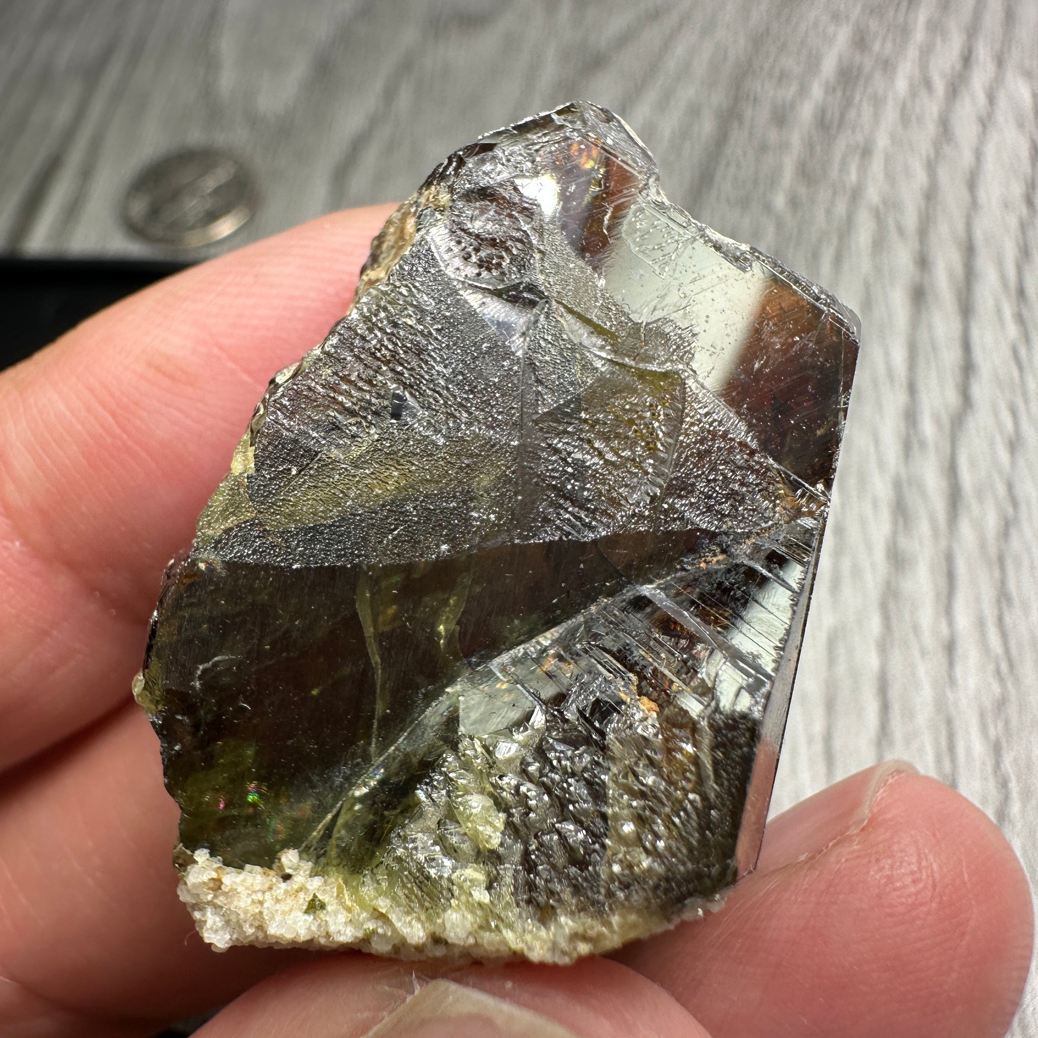 Chrome Sphene Crystal, 26.80gm, Tanzania, Untreated Unheated