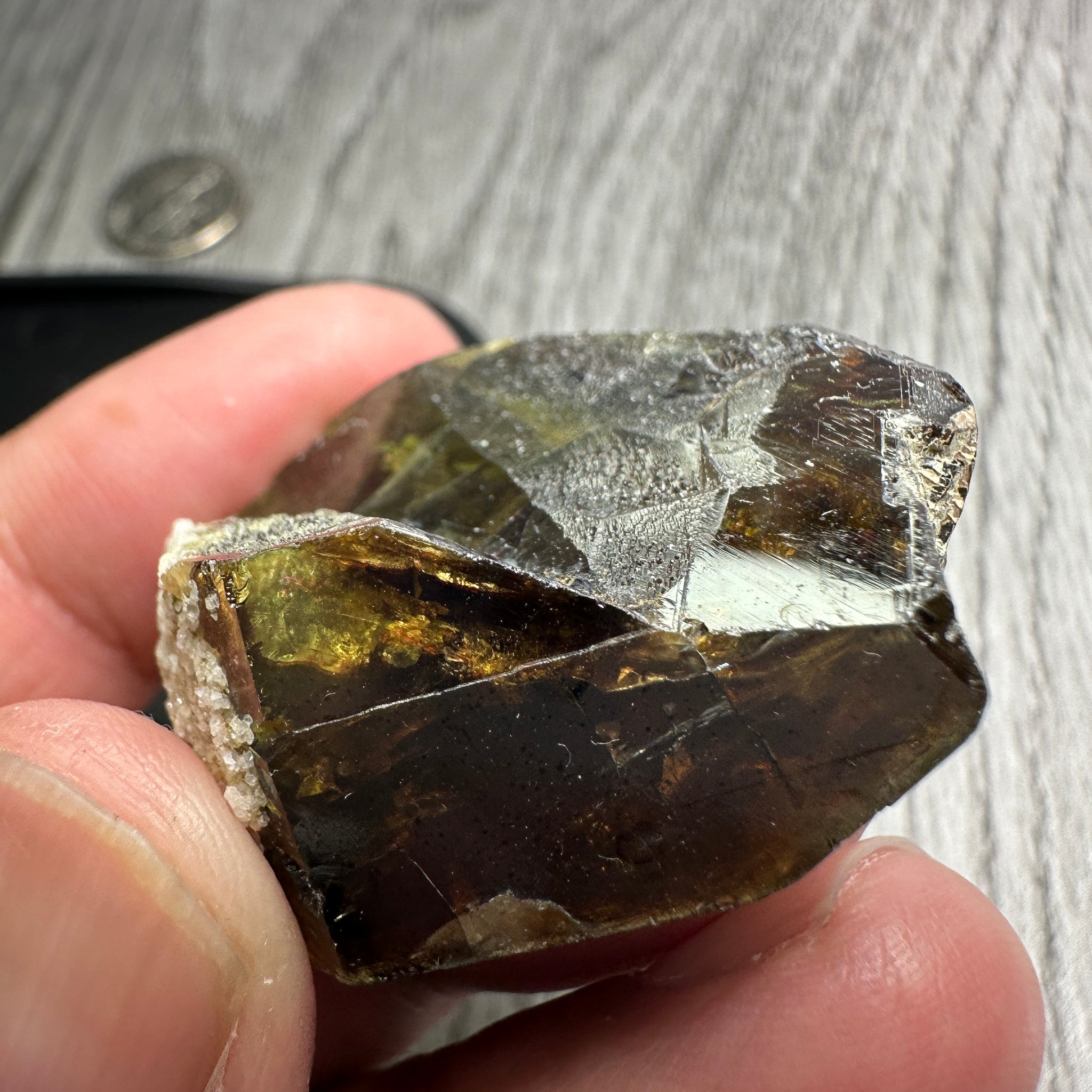 Chrome Sphene Crystal, 26.80gm, Tanzania, Untreated Unheated