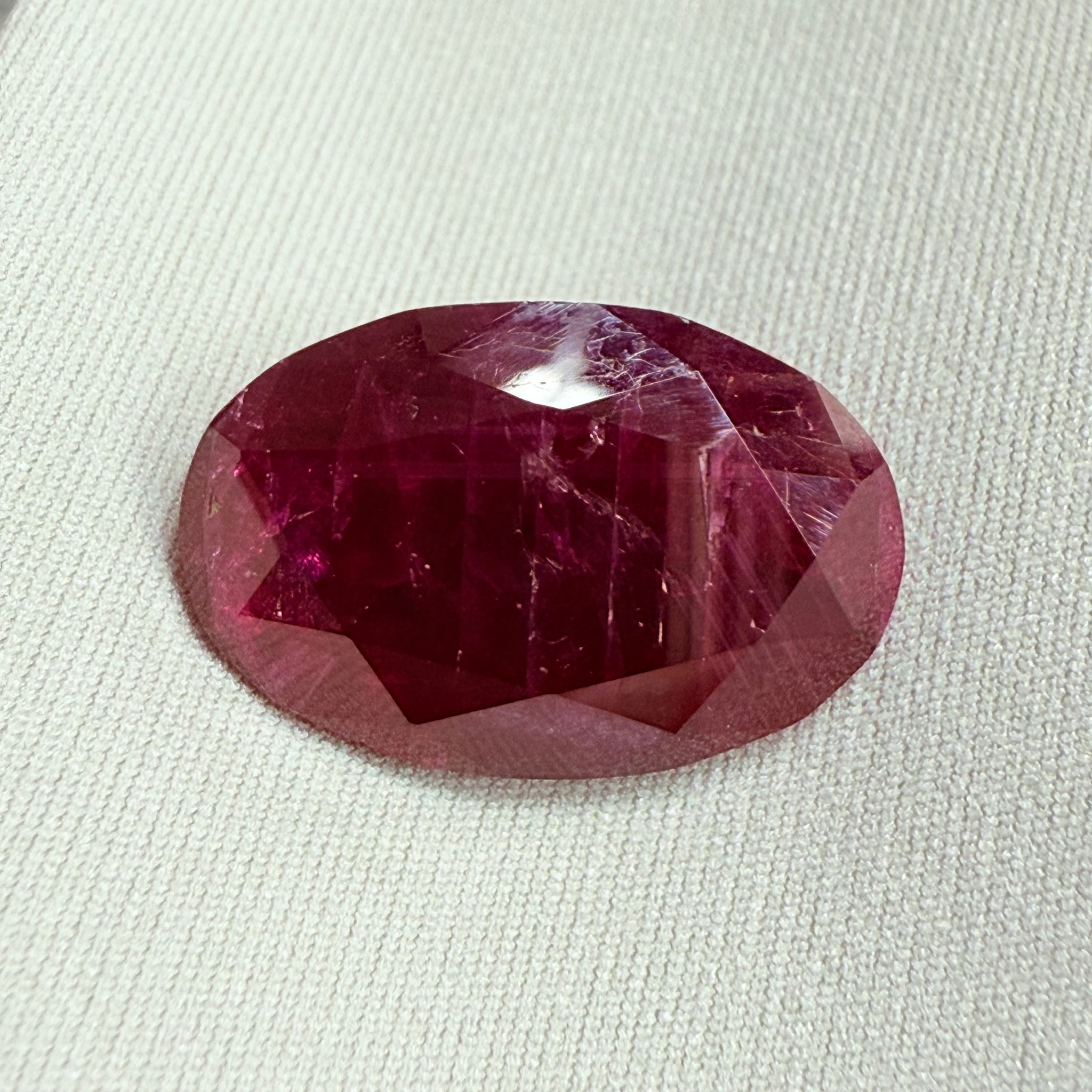 Ruby, 11.37ct, Longido, Tanzania, Untreated Unheated. Opaque but colour is beautiful