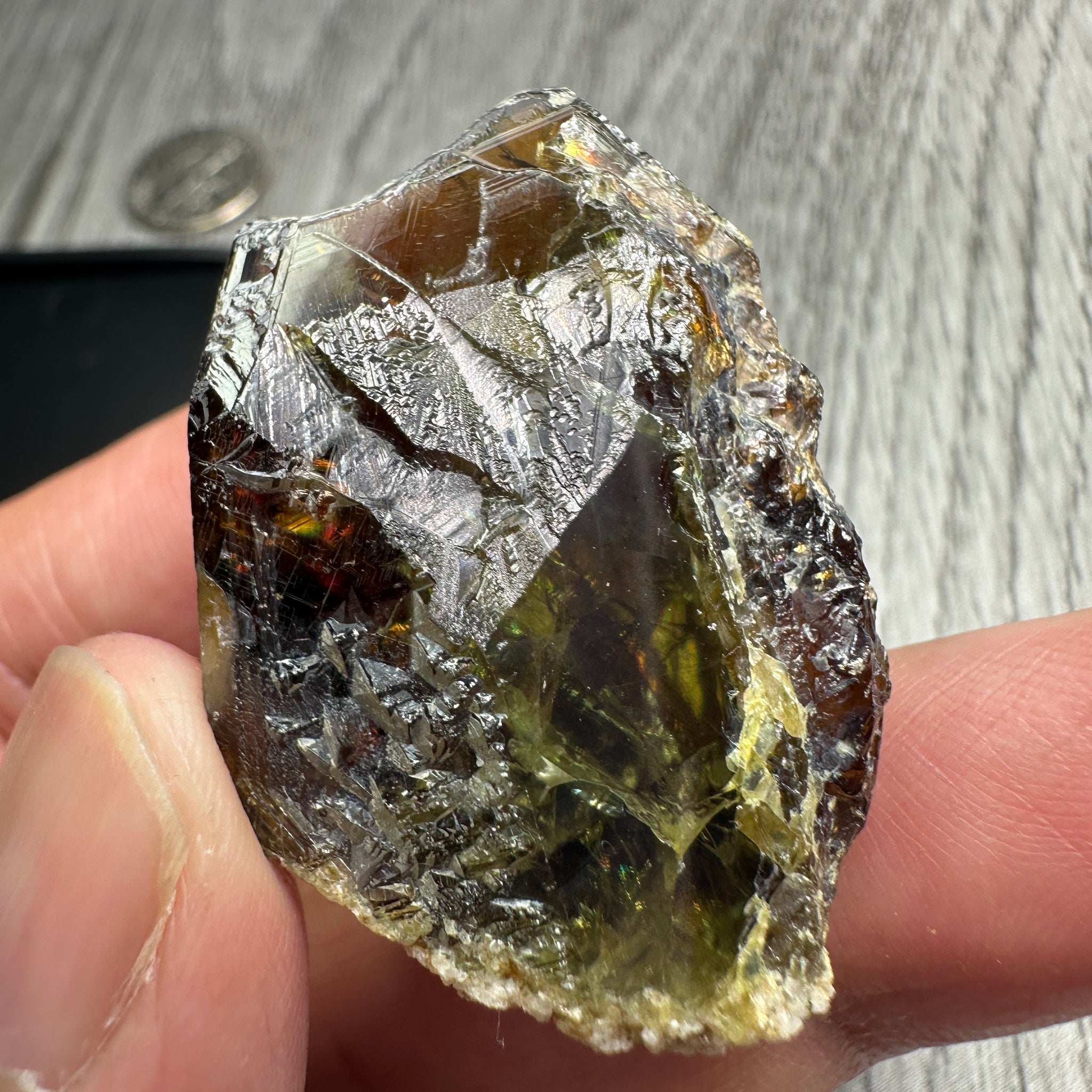 Chrome Sphene Crystal, 26.80gm, Tanzania, Untreated Unheated