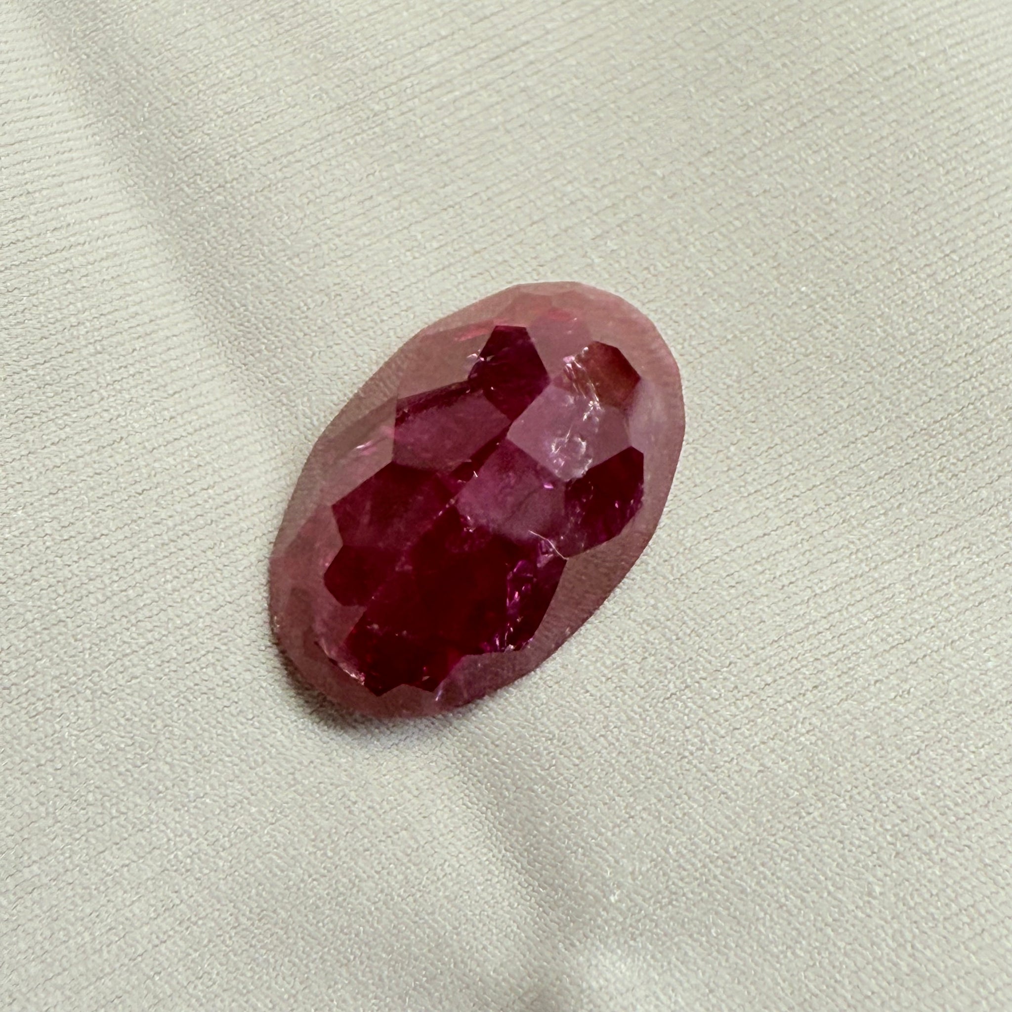 Ruby, 11.37ct, Longido, Tanzania, Untreated Unheated. Opaque but colour is beautiful