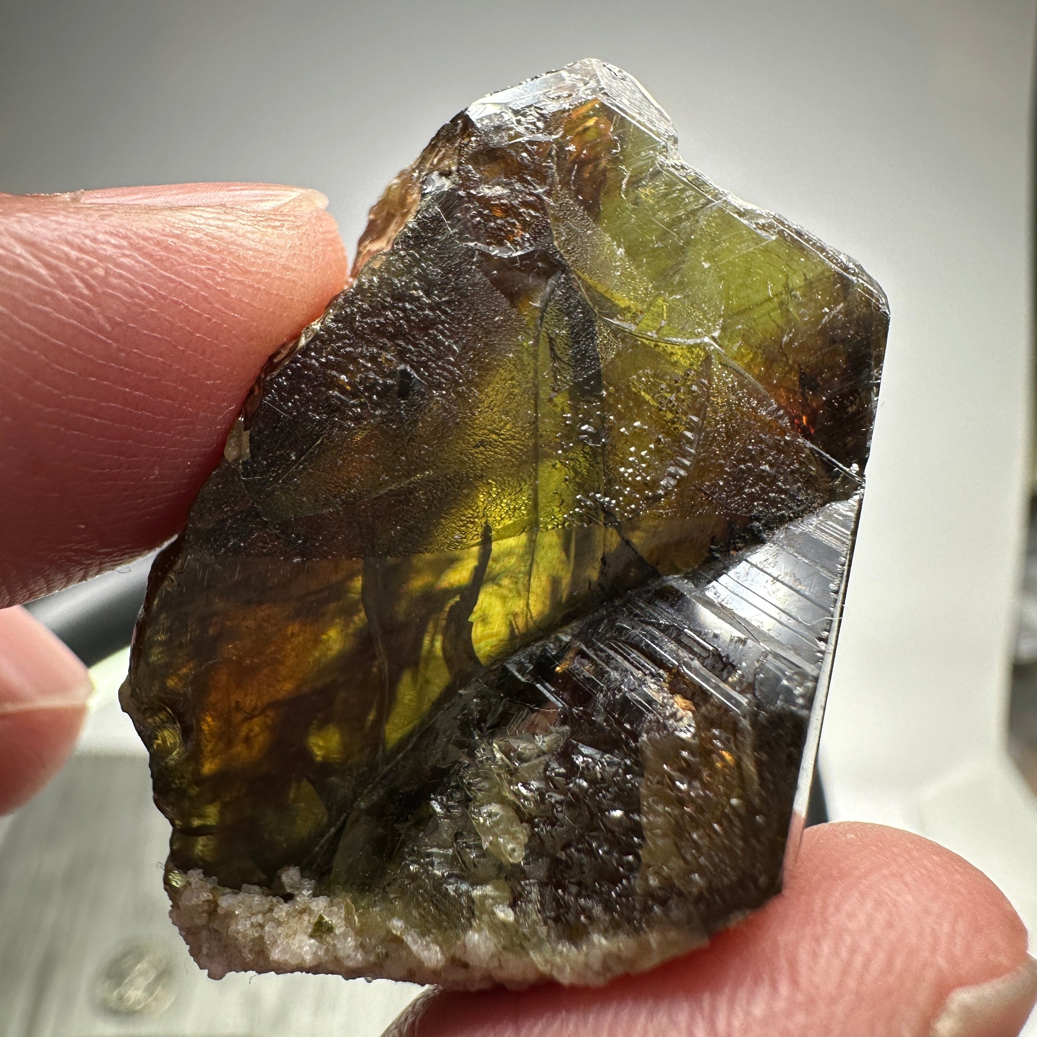 Chrome Sphene Crystal, 26.80gm, Tanzania, Untreated Unheated