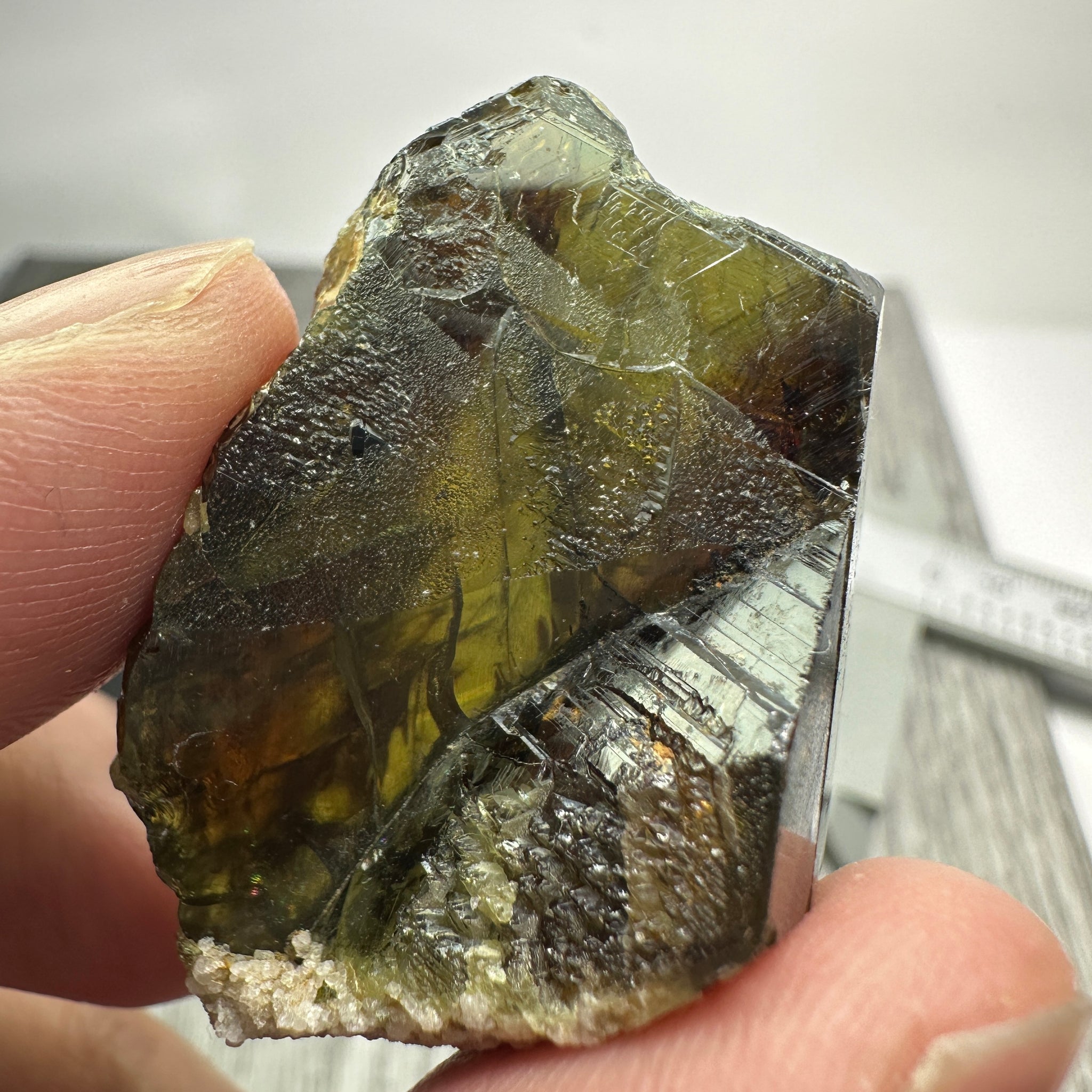 Chrome Sphene Crystal, 26.80gm, Tanzania, Untreated Unheated