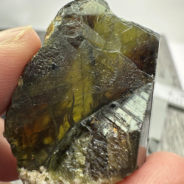 Chrome Sphene Crystal, 26.80gm, Tanzania, Untreated Unheated