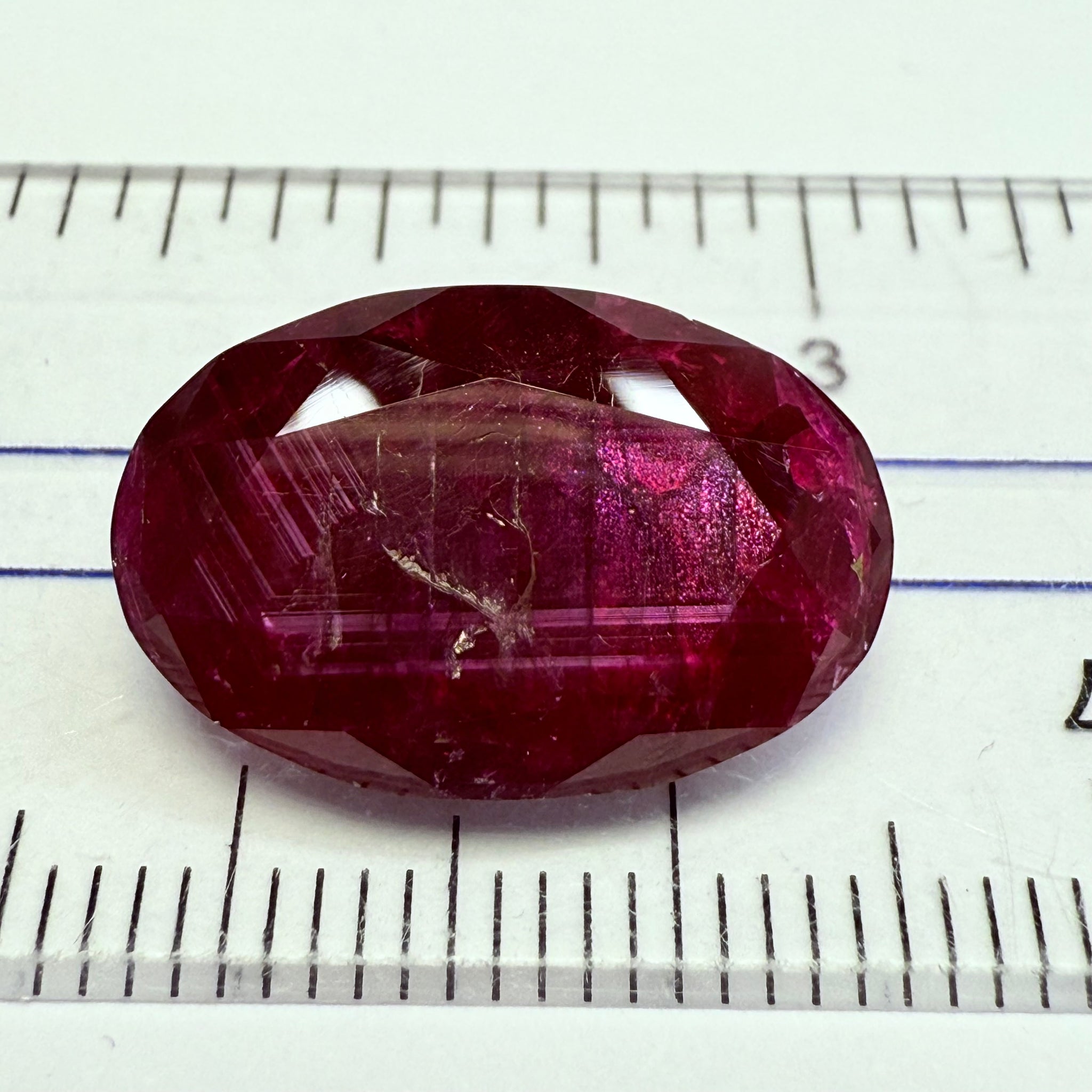 Ruby, 11.37ct, Longido, Tanzania, Untreated Unheated. Opaque but colour is beautiful